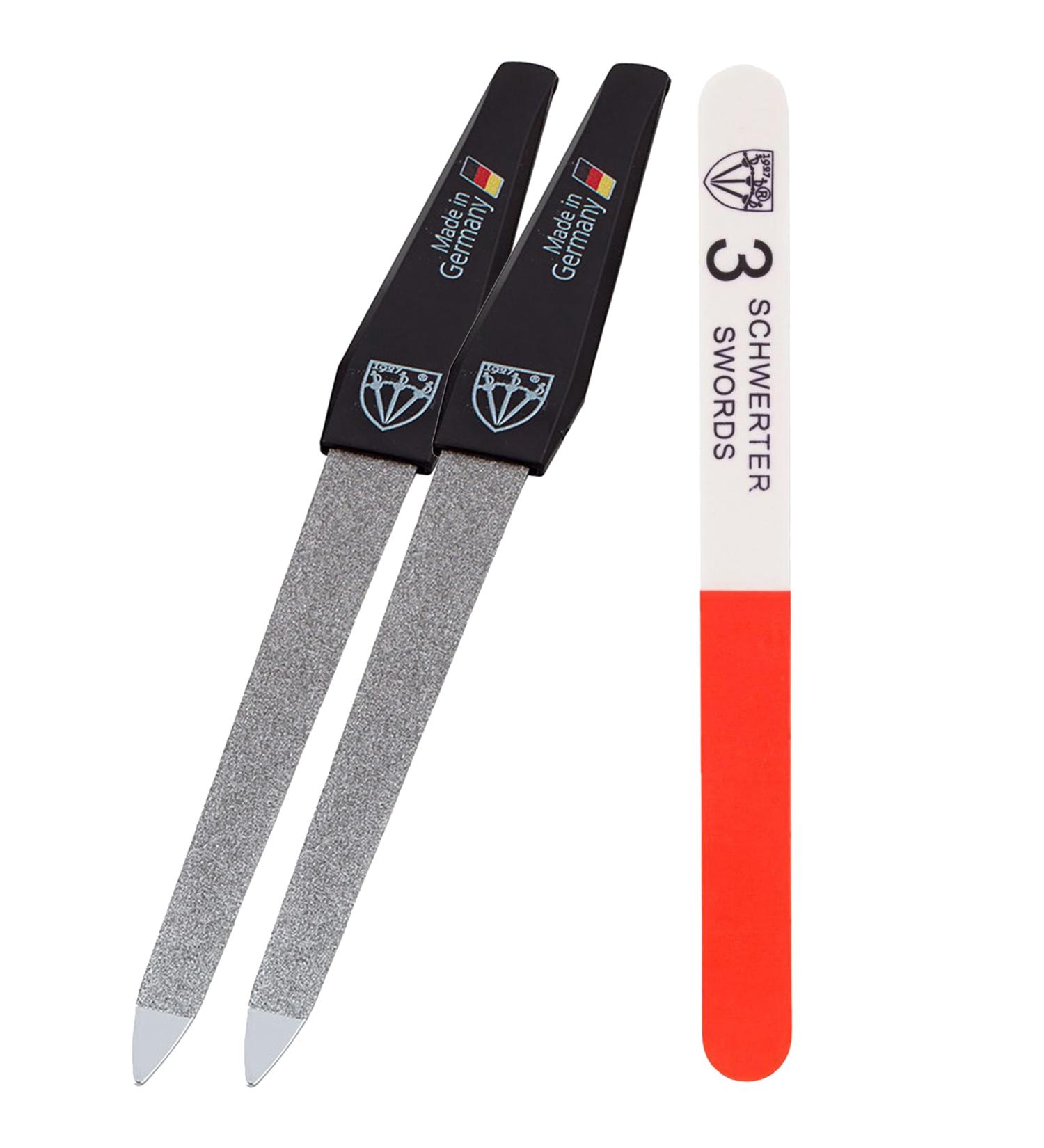 Buy Three Swords Sapphire Nail Files Set 2+1 | High Quality Manicure & Pedicure Tools Made in Germany - Buy Online on GoSupps.com