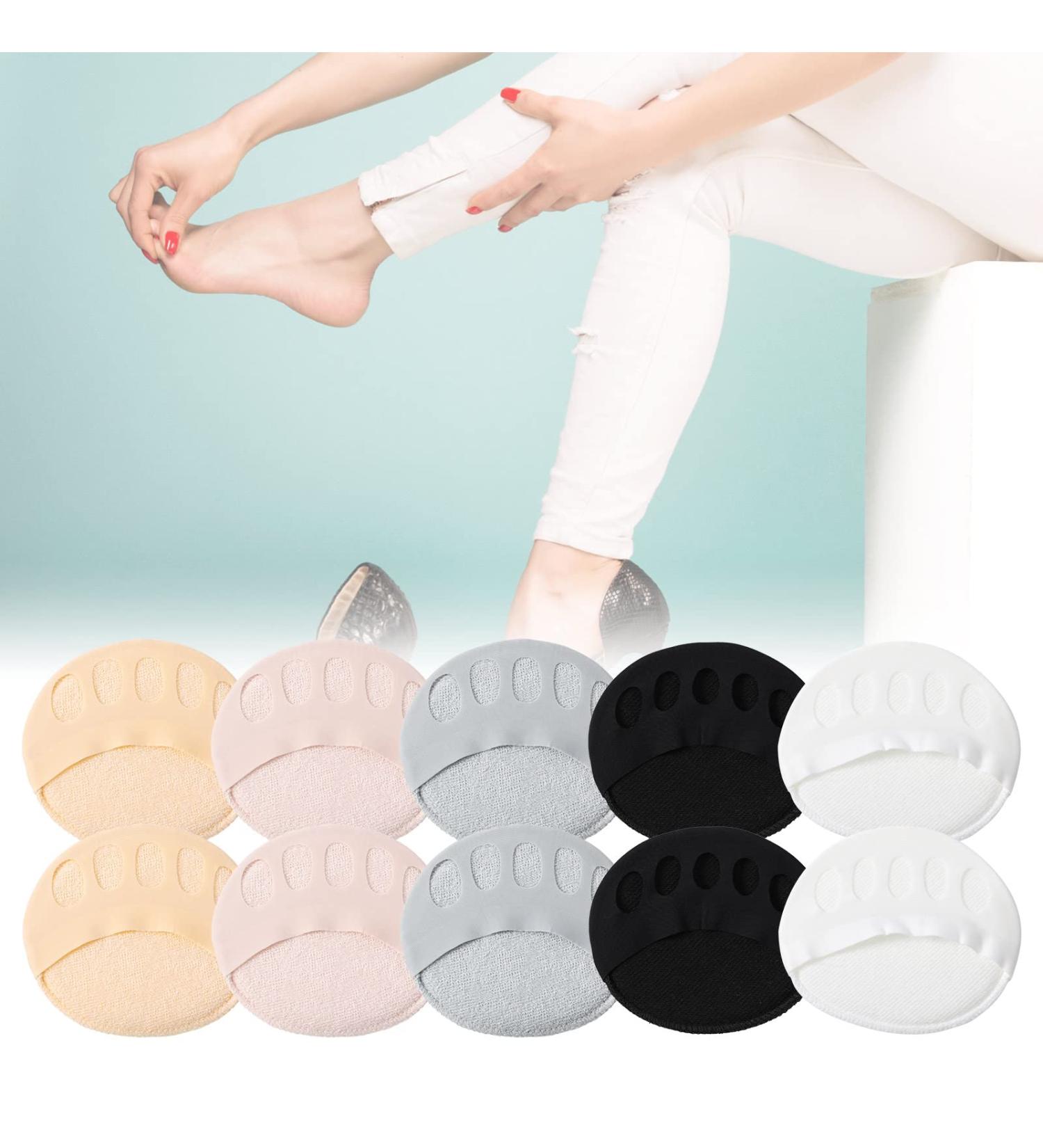 Shop Honeycomb Forefoot Pads Soft Relief for Tired Feet | Unisex Foot Care Pillows in 5 Colors Black White Gray Pink Skin Tone | Perfect for All Shoe Types - Buy Online on GoSupps.com
