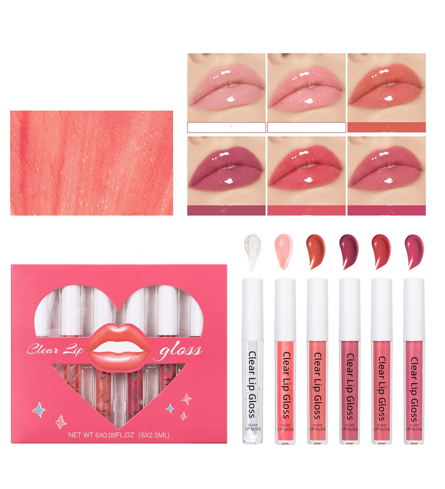 Hydrating Lip Gloss Set - 6 Moisturizing Colors | Long-Lasting Glossy Lip Oil | Nourishing & Glow - Buy Online on GoSupps.com