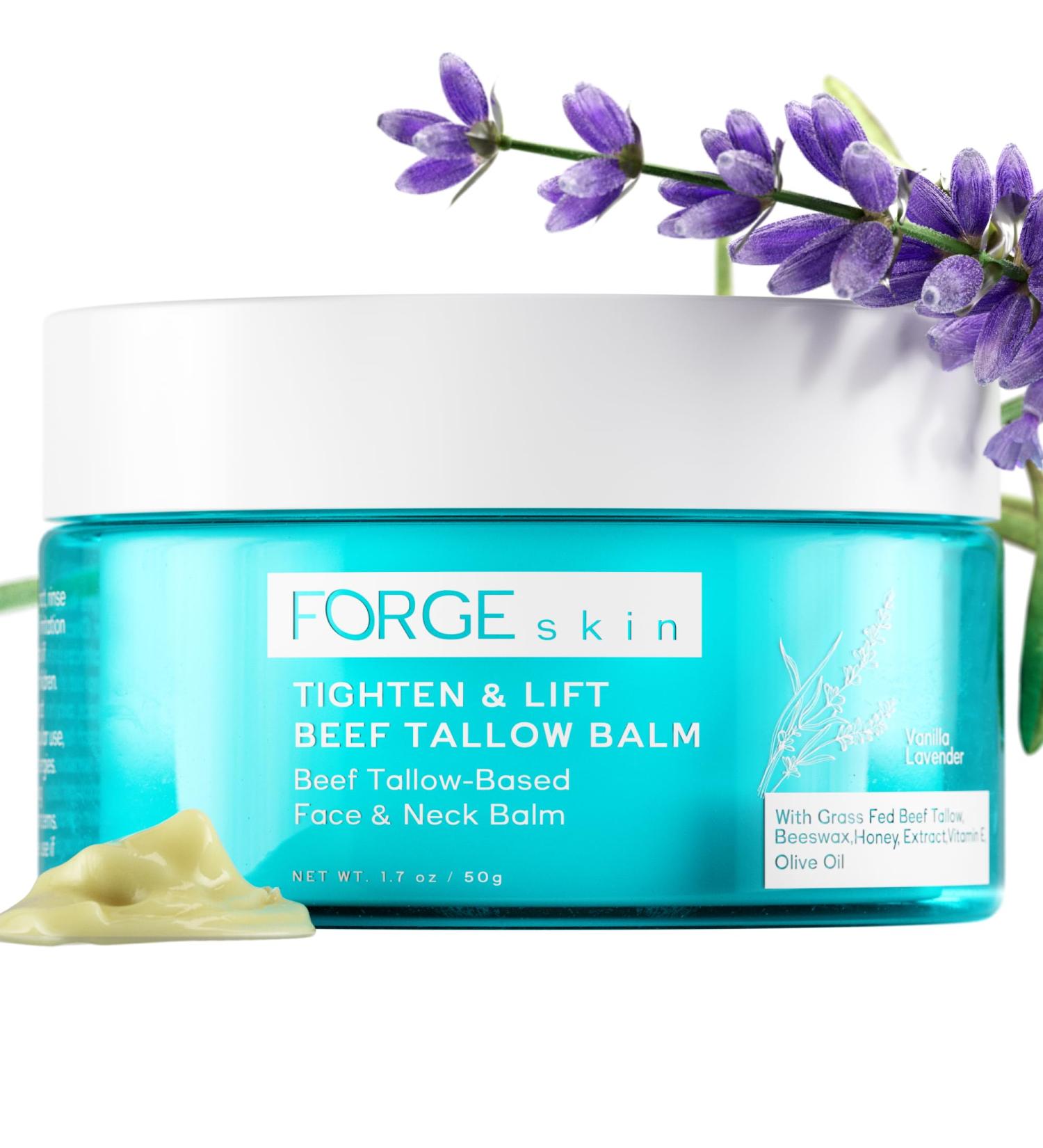 Forge Skin Tighten & Lift Balm for Women TALLOW-BASED - Beef Tallow & Honey Extract Face Moisturizer - Natural Cream - Hydrating Facial Lotion - Anti Aging Skincare with Essential Oils (1.7 OZ) - Buy Online on GoSupps.com