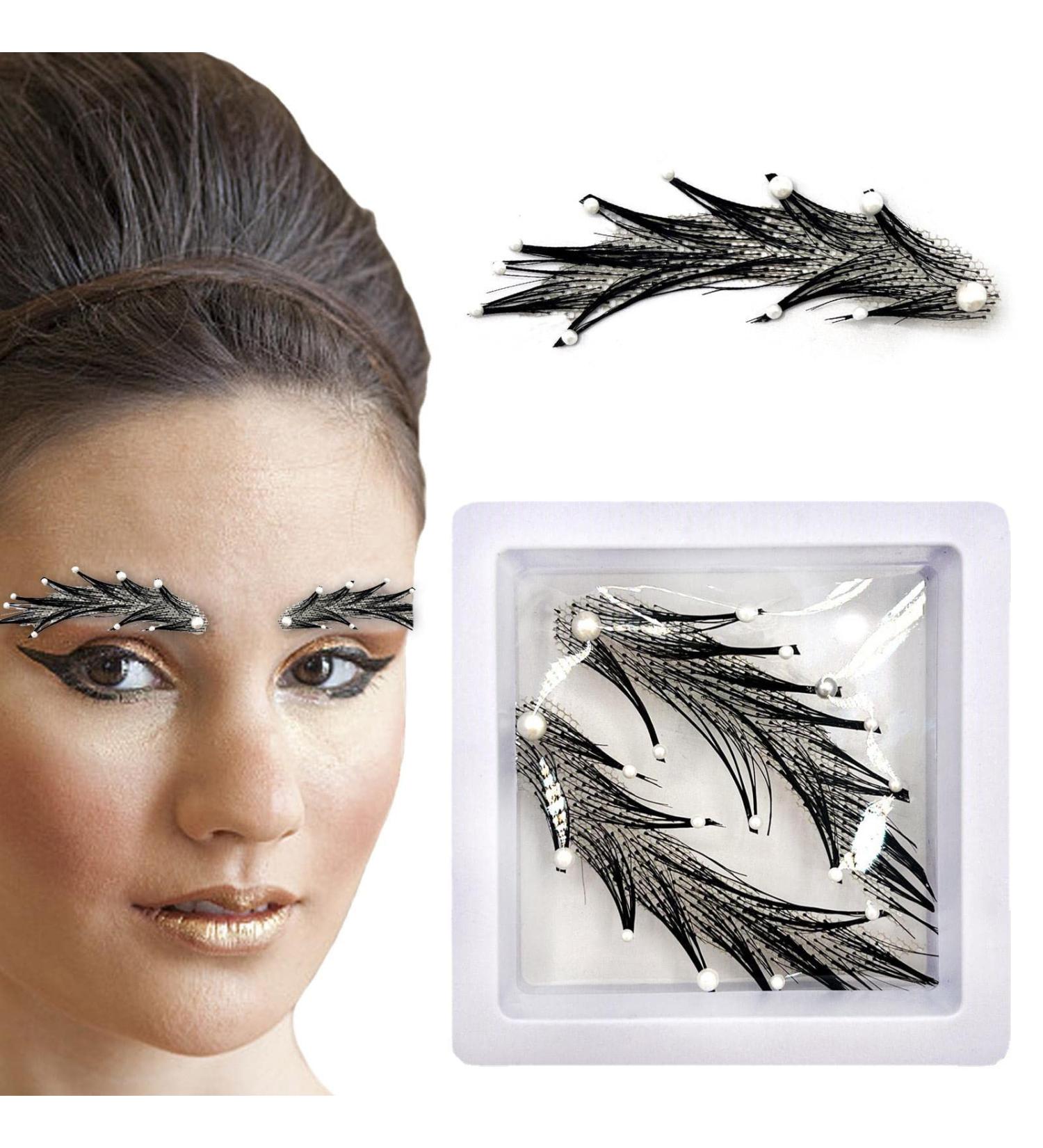 Halloween Fake Eyebrow | Handmade Human Hair False Eyebrows Realistic Crocheted Eyebrows for Halloween Masquerade Costume Cosplay Eyebrows4 - Buy Online on GoSupps.com