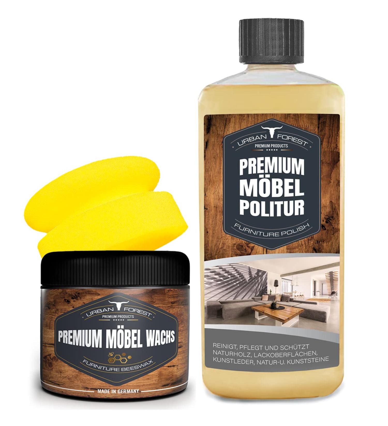 Sparset Furniture Wax & Polish Set | Ultimate Maintenance for Wood Plastic Leather & More - Urban Forest - Buy Online on GoSupps.com
