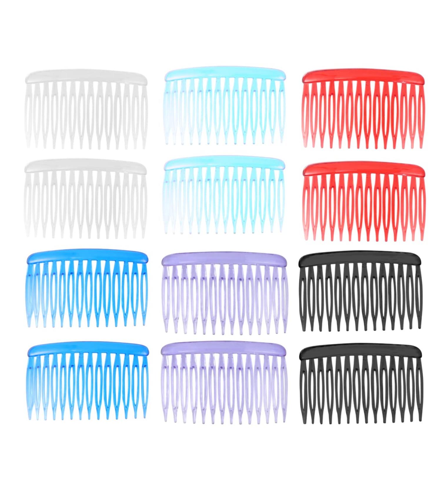 ifundom Hair Comb Clips 12 Pieces Twist Comb Side Hair Combs with 14 Teeth Hair Comb Hair Clip Combs for Fine Hair Accessory for Women (Random Color) - Buy Online on GoSupps.com