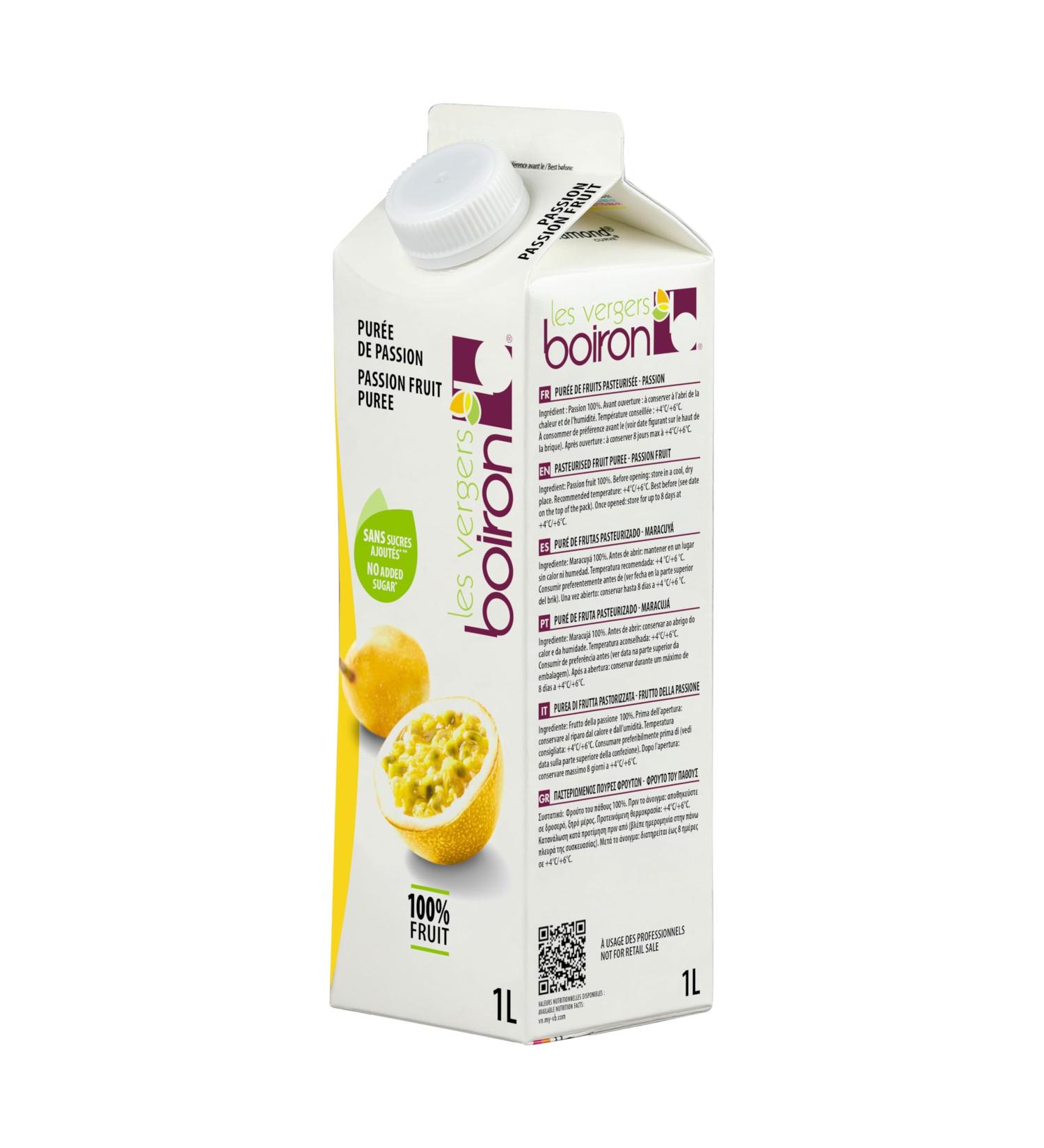Boiron Passion Fruit Puree | 100% Fruit - No Added Sugar, Flavors, Colors, or Preservatives | Perfect for Cocktails, Desserts