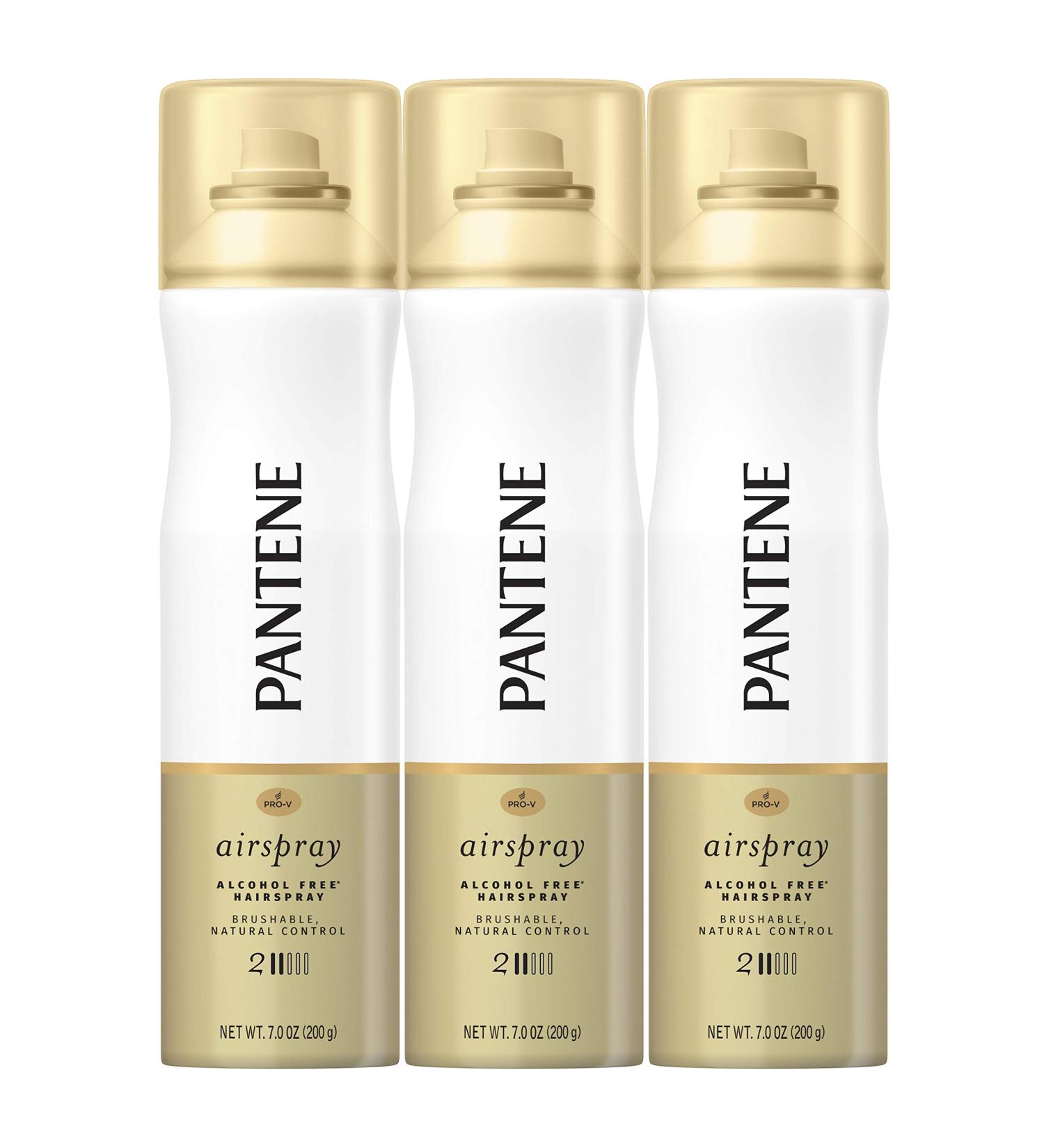 Pantene Airpsray Hairpspray Smooth Finish Pro-V Level 2 Airspray 7 Fl Oz Triple Pack Natural 21 Fl Oz (Pack of 1) - Buy Online on GoSupps.com