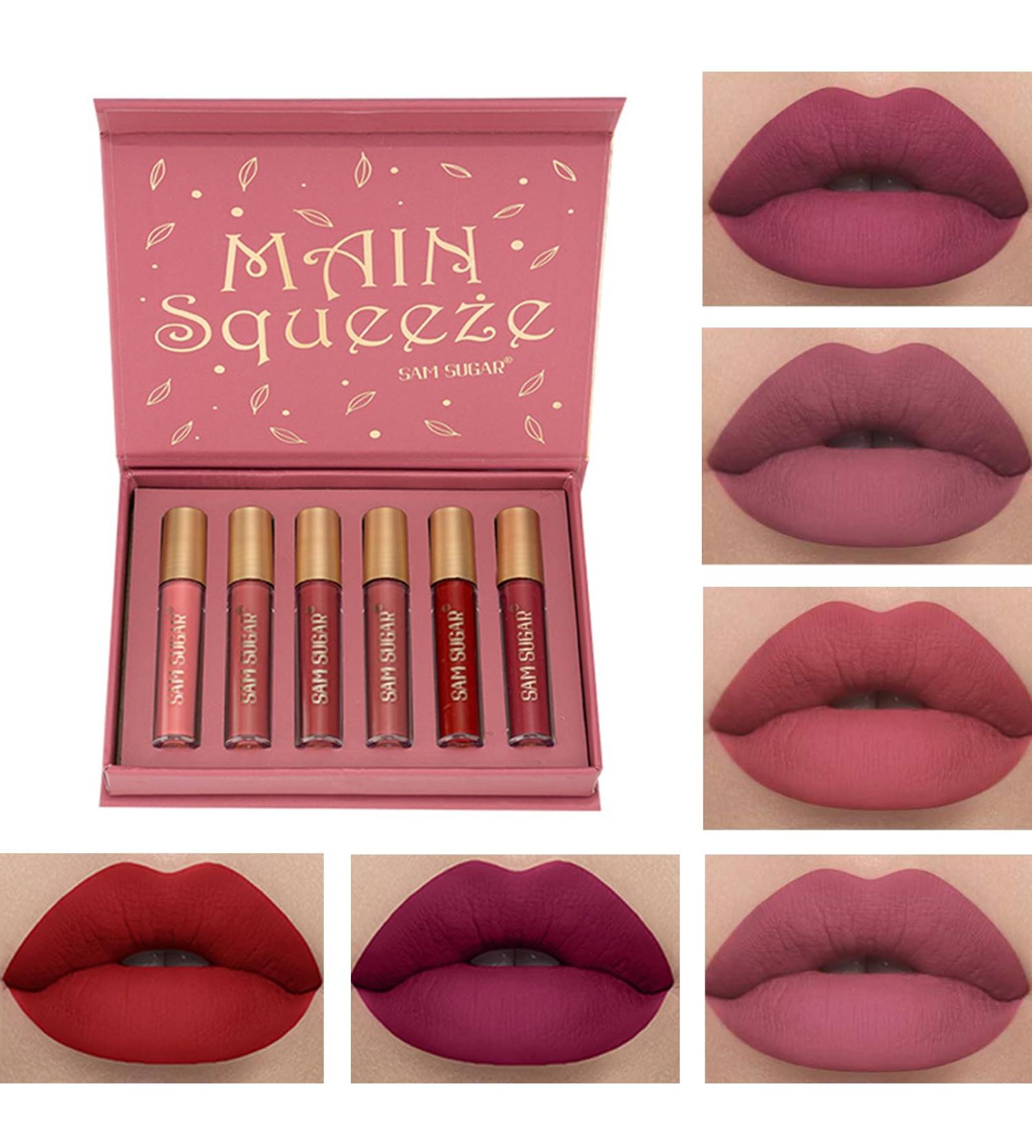 6PCS Everlasting Matte Liquid Lipstick Set - Long Lasting Waterproof & High Pigmented Nude Lip Gloss Kit | Perfect Beauty Gift for Girls - Buy Online on GoSupps.com