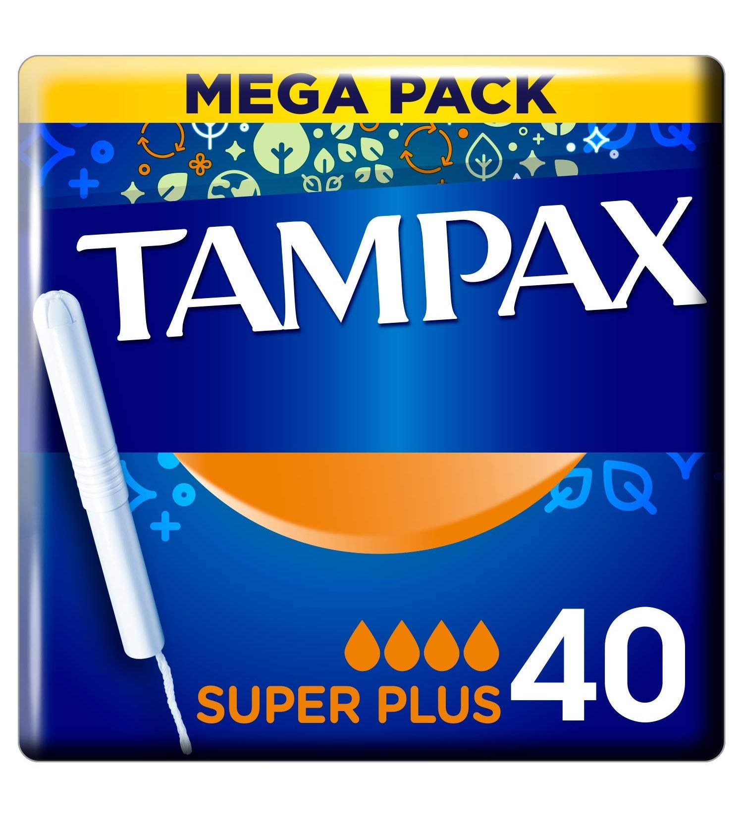 Tampax Tampons Super Plus with Cardboard Applicator - 40 pcs | Buy Online - Fast International Shipping - Buy Online on GoSupps.com