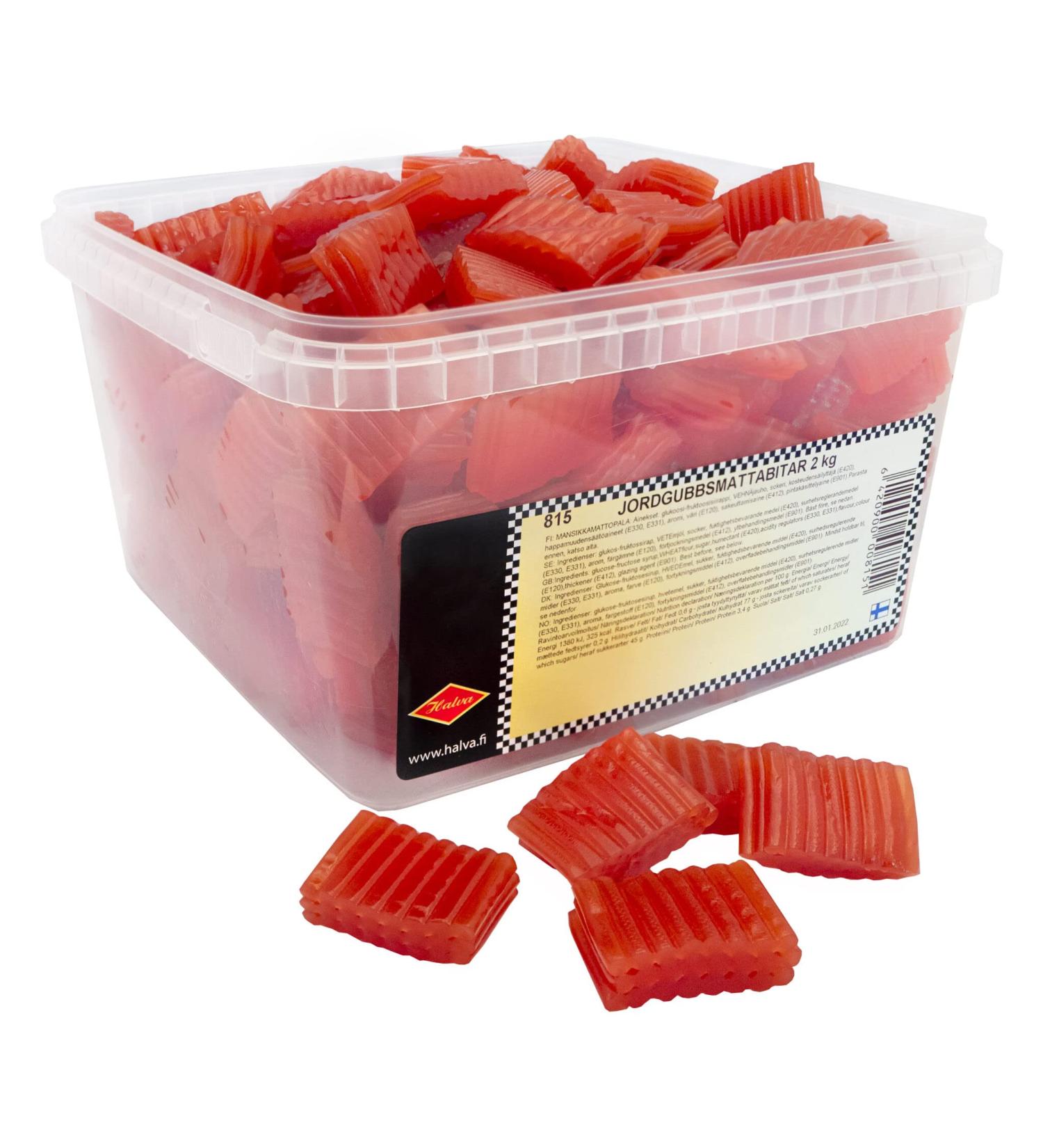 Halva Strawberry Flavored Bulk Candy Box 2kg