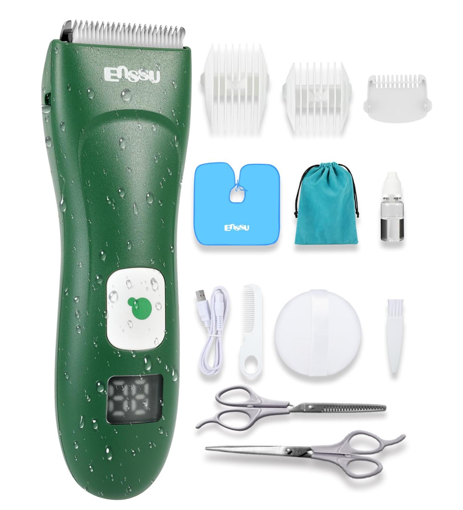 ENSSU Baby Hair Clipper Wireless Hair Trimmer for Kids with LED Indicator Baby Hair Cutting Set with Skin Safe Blade Waterproof Hair Trimmer for Kids/Toddlers - Buy Online on GoSupps.com
