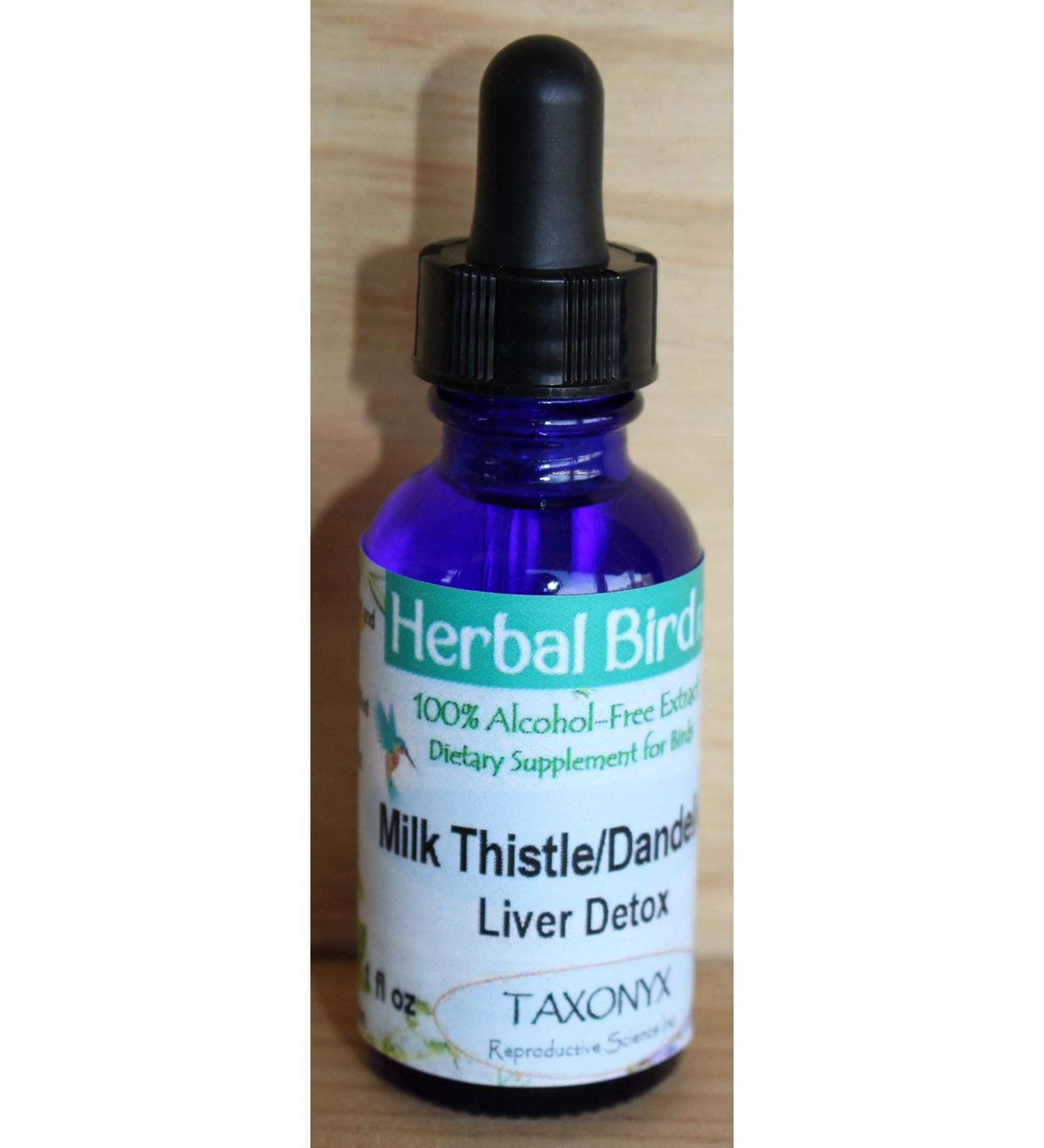 Taxonyx Science Inc Herbal Bird Rx Milk Thistle/Dandelion Liver Detox - Compare to Avitech! (2 fl oz) (2 fl oz)