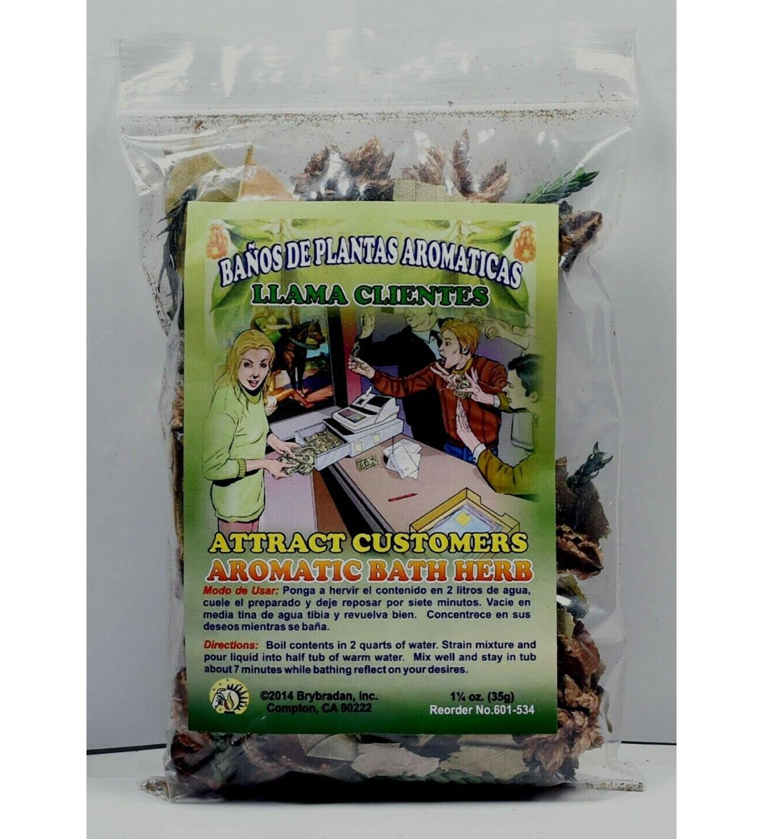 1 PC Aromatic Soothing Herbal Bath Attract CUSTOMERS-Llama CLIENTES BANO DE PLANTAS AROMATICAS - Made in USA - 1 OZ