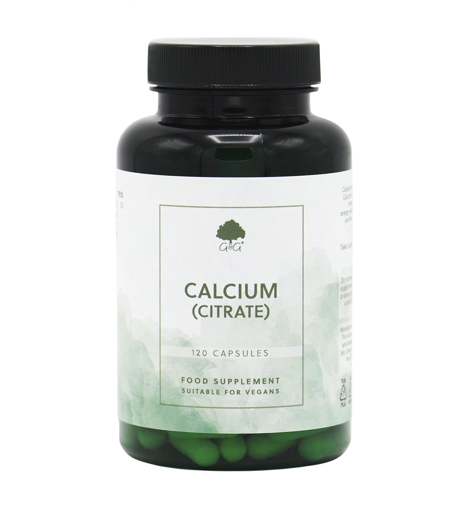 Calcium Citrate Capsules 200mg | 120 Vegan Capsules | G&G Vitamins - Buy Online on GoSupps.com