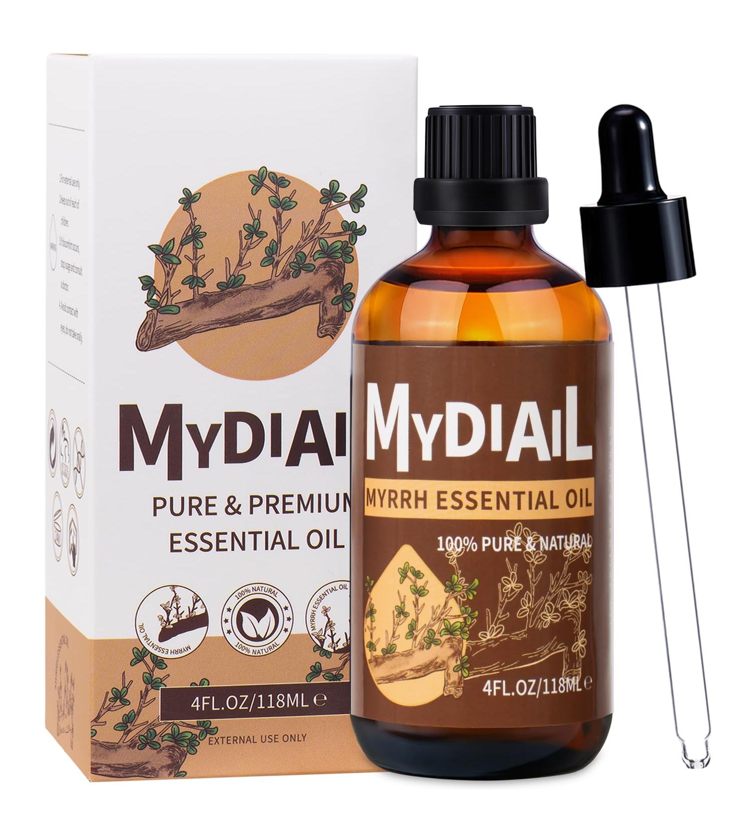 Myrrh Essential Oil 4oz - Premium Natural Myrrh Oil for Diffuser Aromatherapy Skin Care & Home Cleaning - 118ml - Buy Online on GoSupps.com