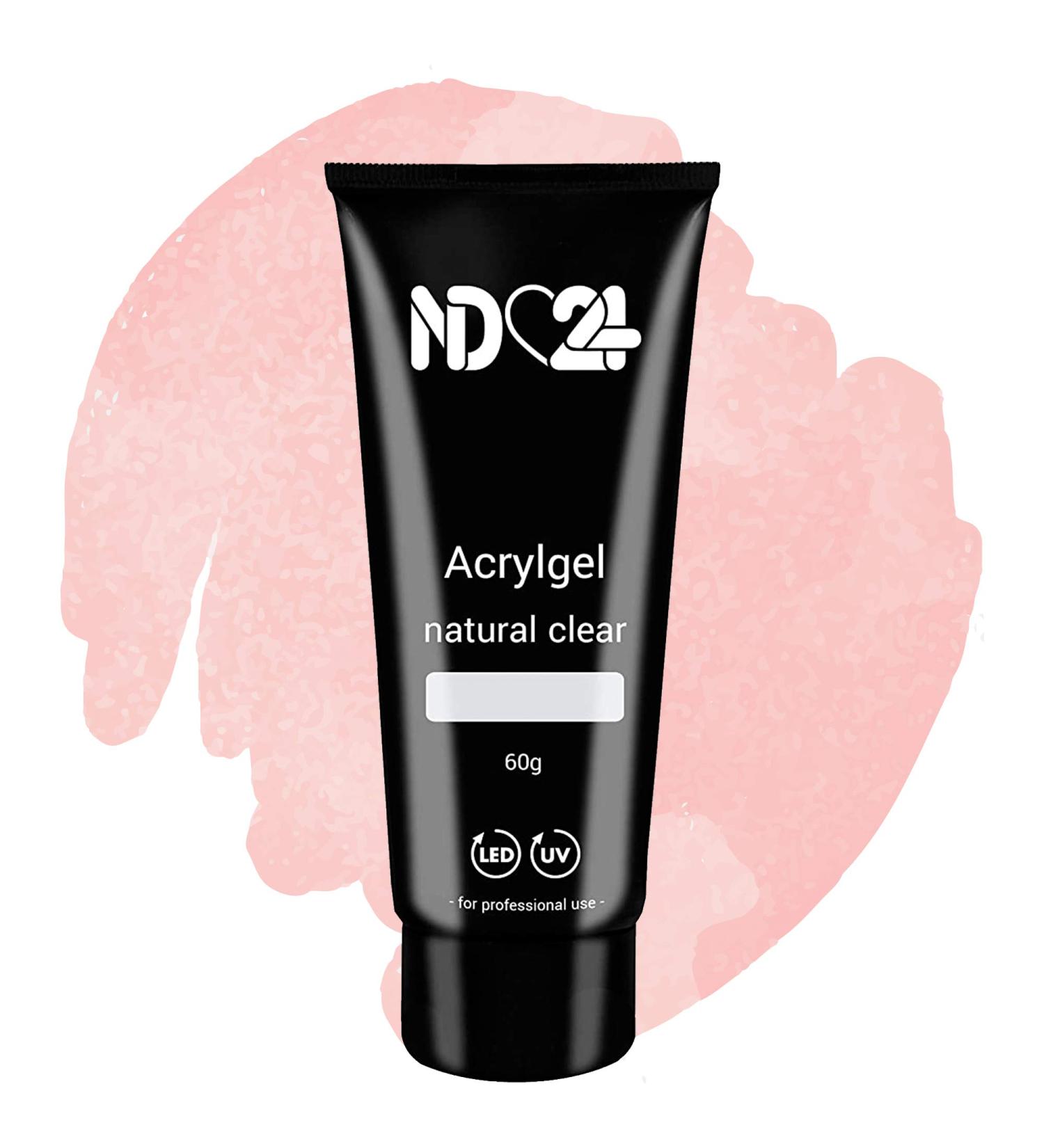 Buy ND24 NailDesign Acrylic Gel Tube - Natural Clear 60g | Best Nail Art Supplies for Home & Professionals - Buy Online on GoSupps.com
