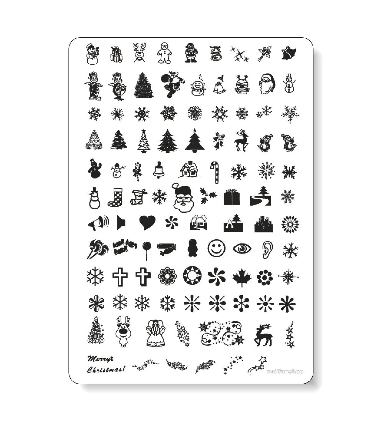 Maxi Stamping Stencil nfxmas01 - Christmas with over 100 designs
