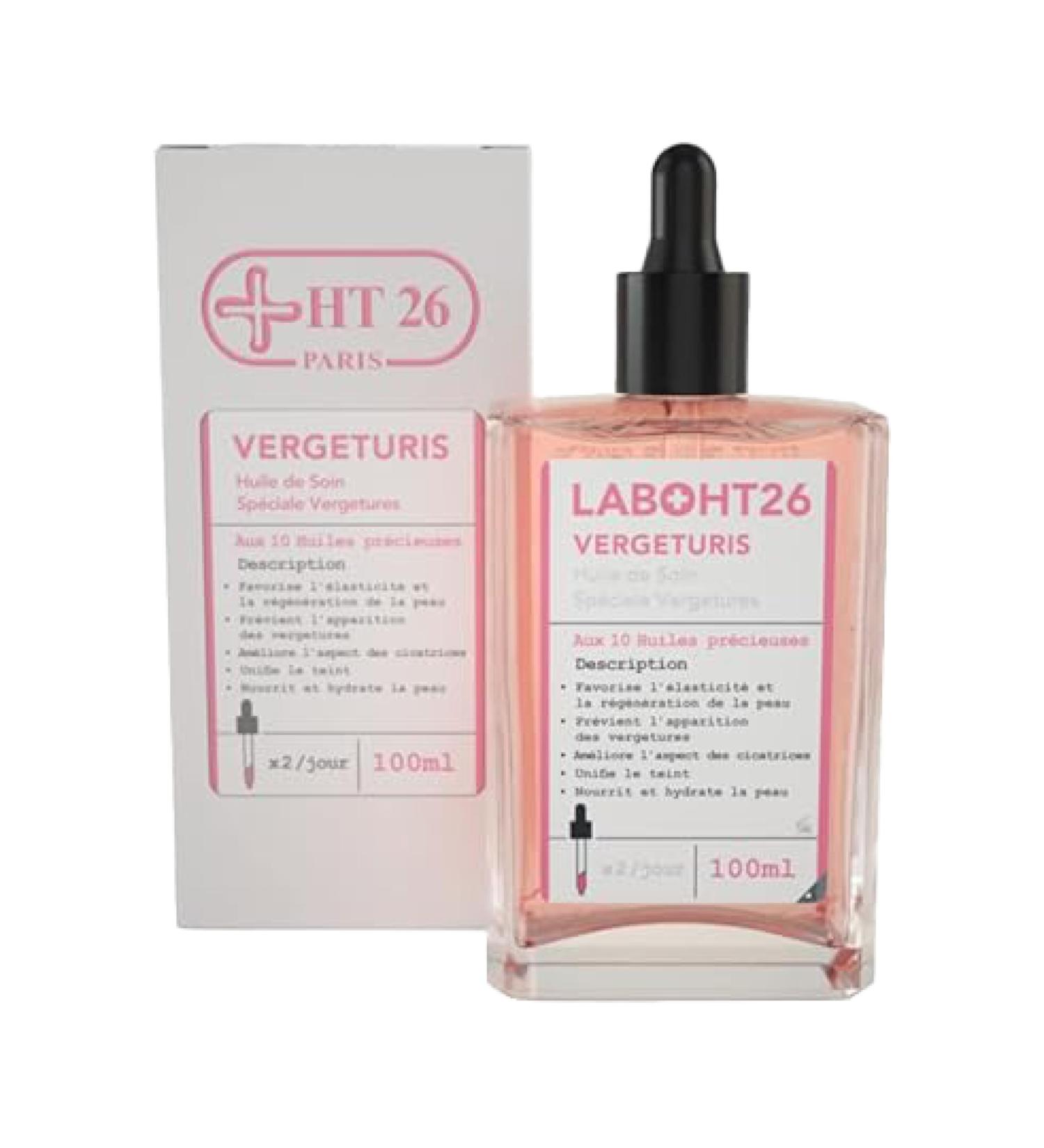 HT26 Vergeturis Stretch Mark Oil - Nourishing Blend for Melanin Rich Skin | 10 Oils for Prevention & Repair - Pregnancy Belly Oil - 100ml - Buy Online on GoSupps.com