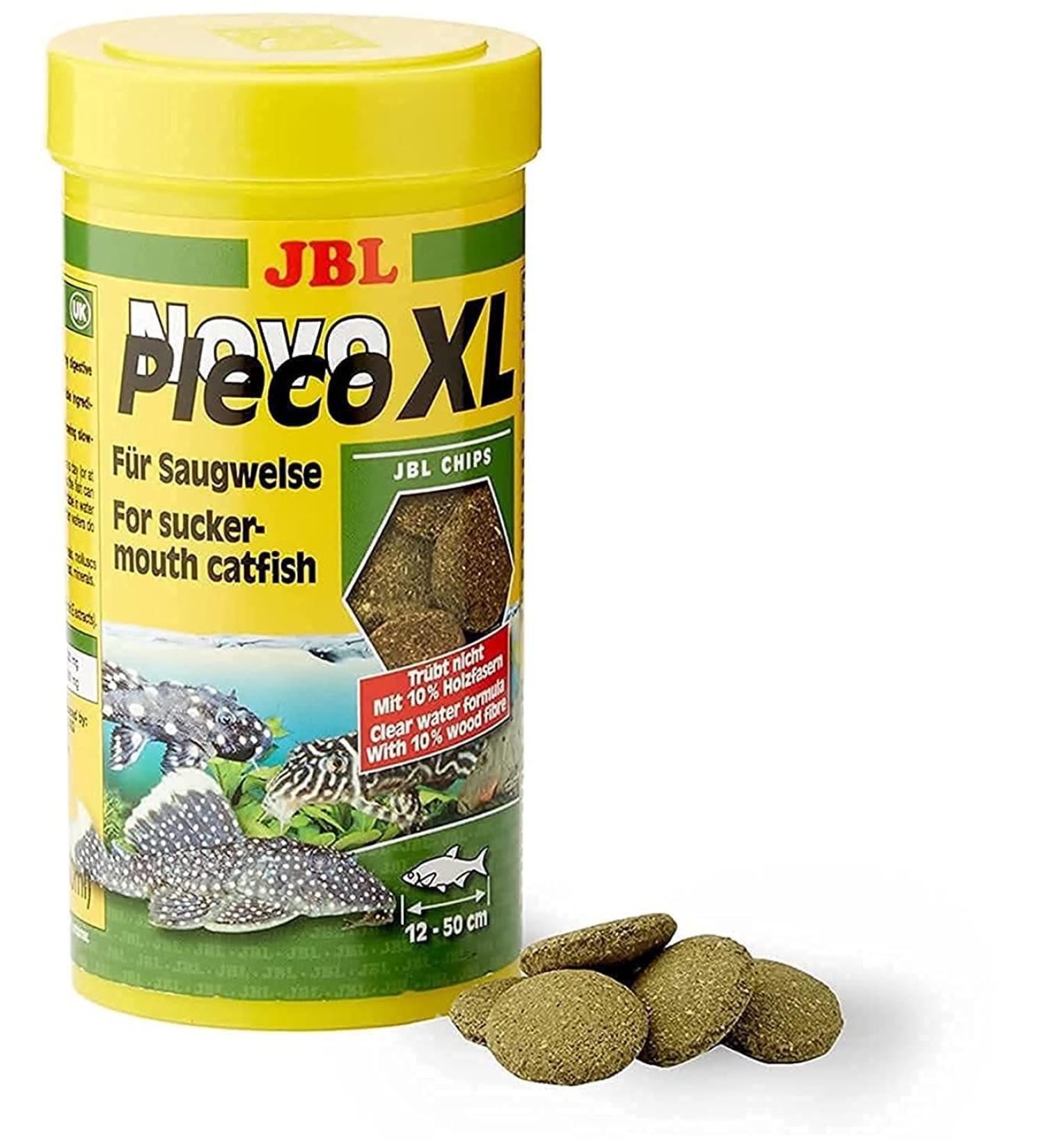 JBL NovoPleco XL 30341 - Complete Food for Large Sucker Catfish | Tablets 250ml | Ideal for 15-40 cm Fish | International Shipping - Buy Online on GoSupps.com