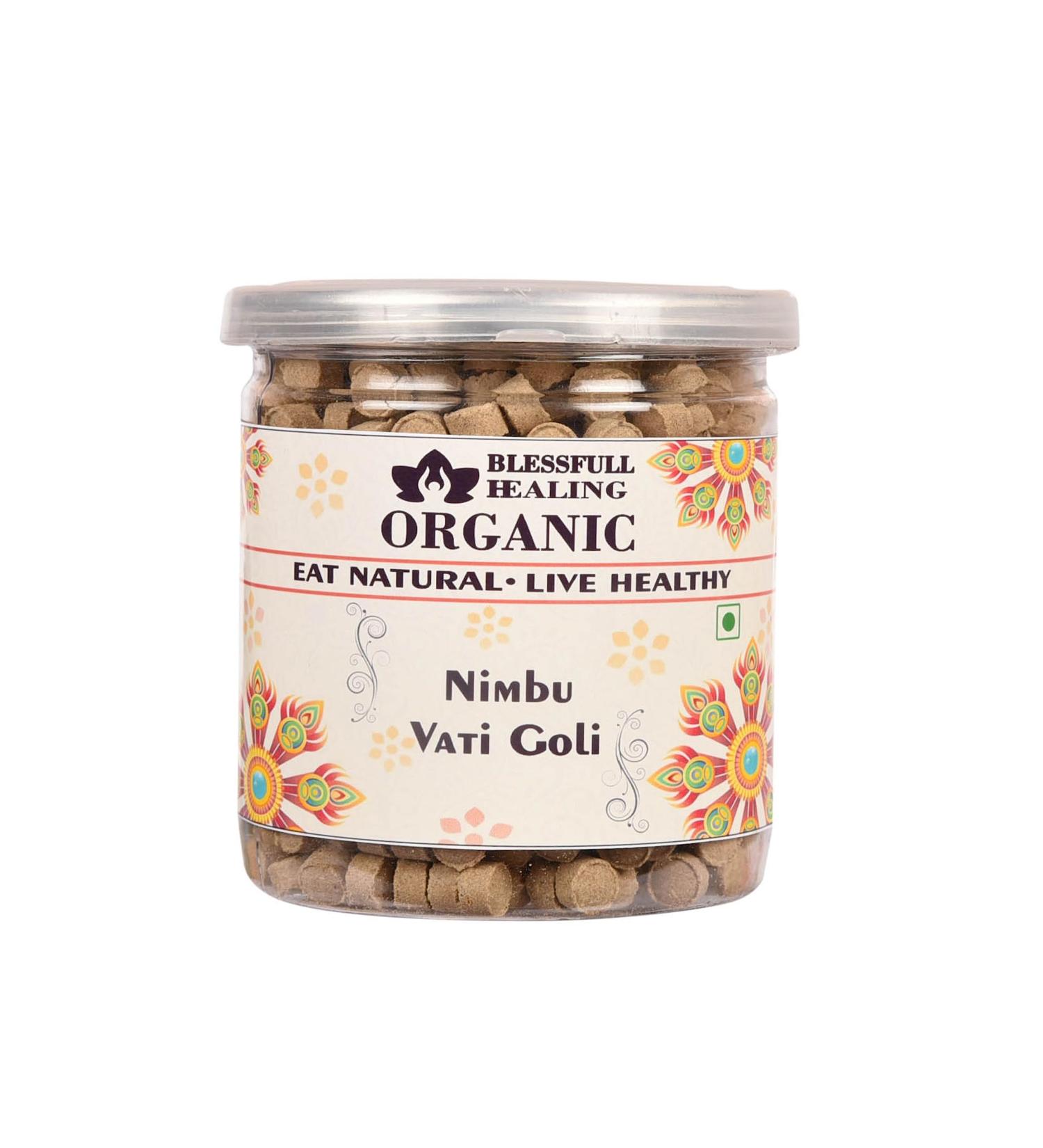 Blessfull Healing Organic Nimbu Vati Goli 400 Gram Airtight Container (Packing May Vary)