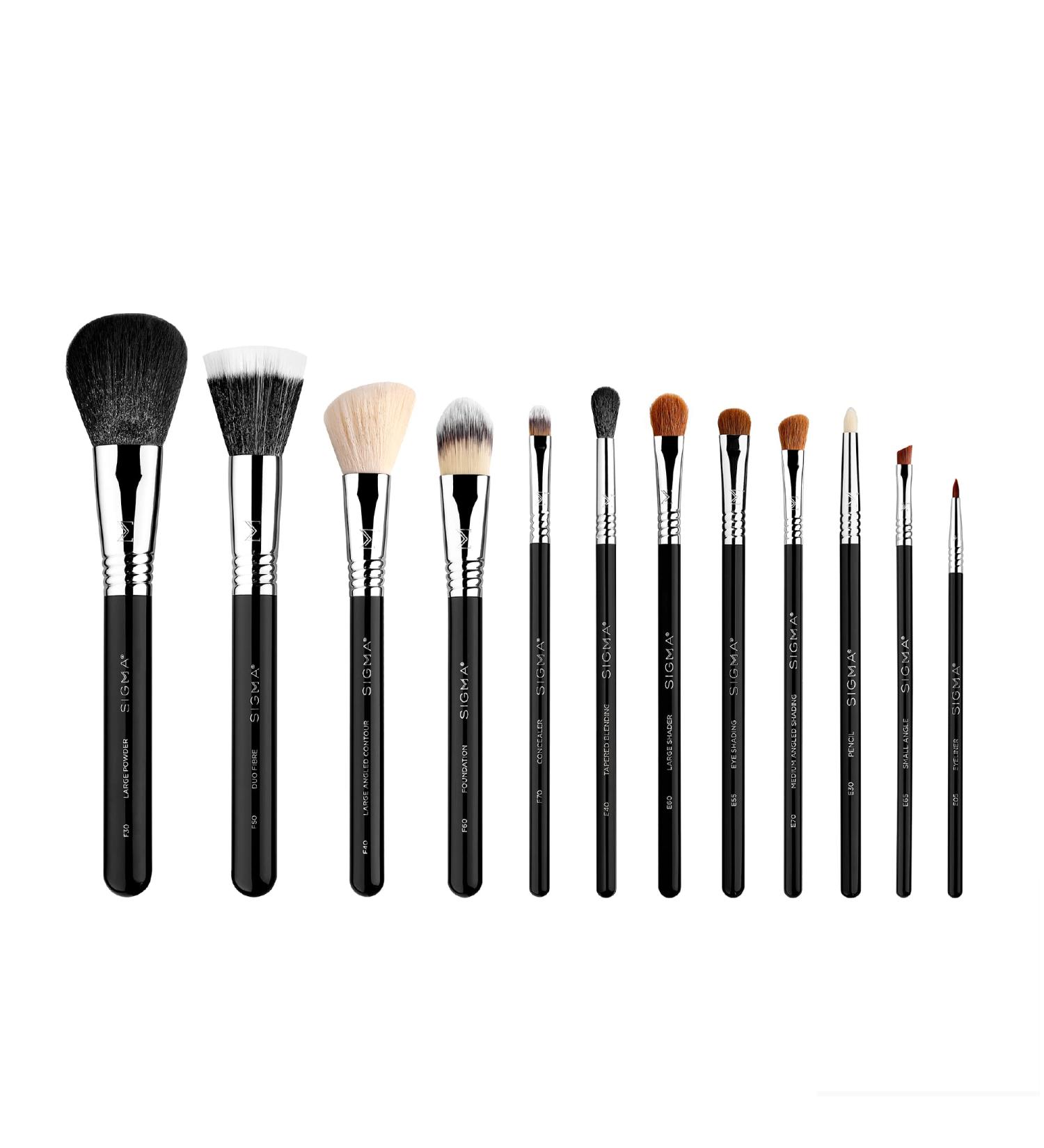 Sigma Essential Brush Kit - 12-Piece Professional Makeup Brush Set - Buy Online on GoSupps.com