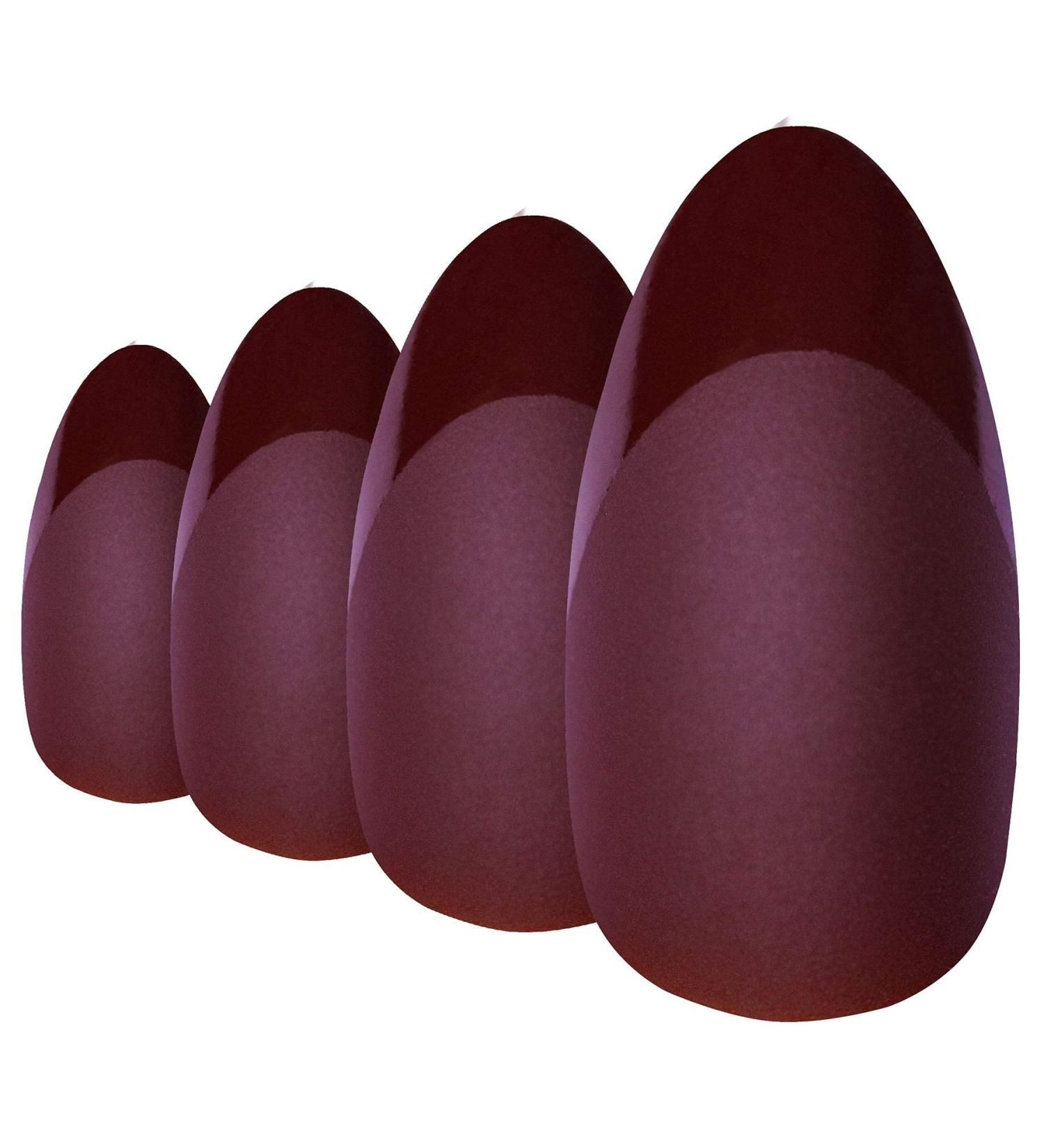 Shop Brown Matte Almond Stiletto False Nails - 24 Long Acrylic Tips | Bling Art International Shipping - Buy Online on GoSupps.com