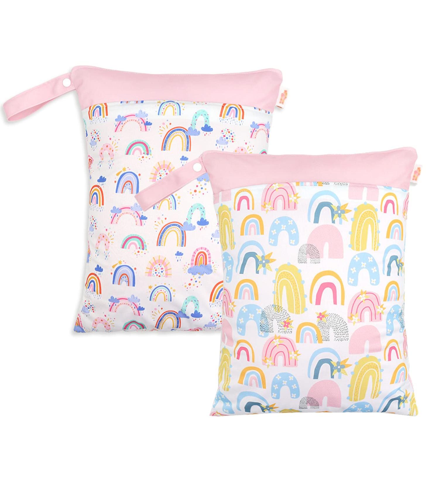 Seaur Waterproof Diaper Bag - Reusable Zipper Wet Bags for Baby | 2-Pack 30x40cm | Perfect for Daycare Beach & Fitness - Buy Online on GoSupps.com