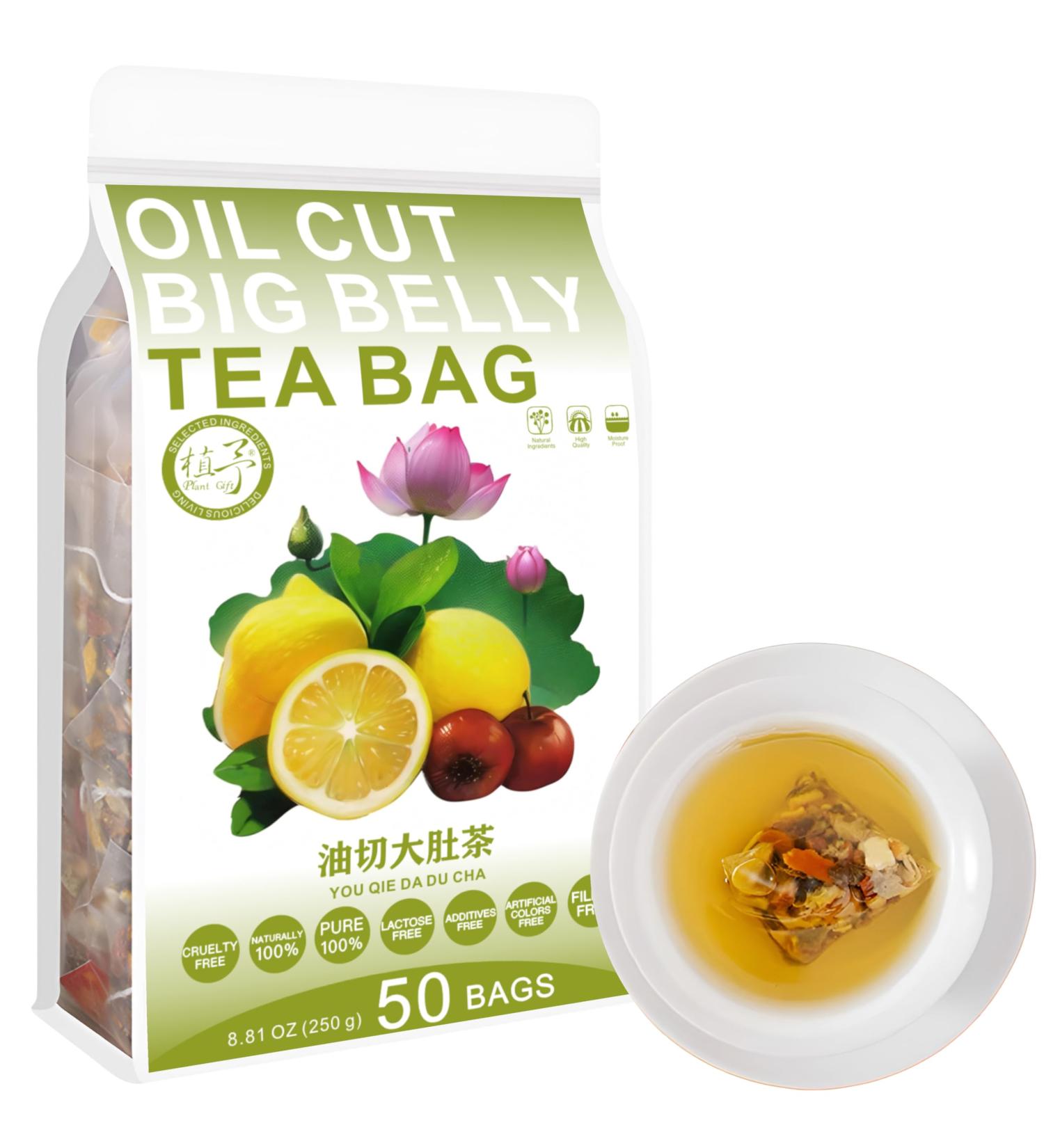 100% Pure Natural Herbal Tea Oil Cut Big Belly Tea Bag 250g/8.81oz (5g*50bags) Cassia gros ventre coup l'huile corce d'orange aub pine feuille de lotus citron sans caf ine - Buy Online on GoSupps.com