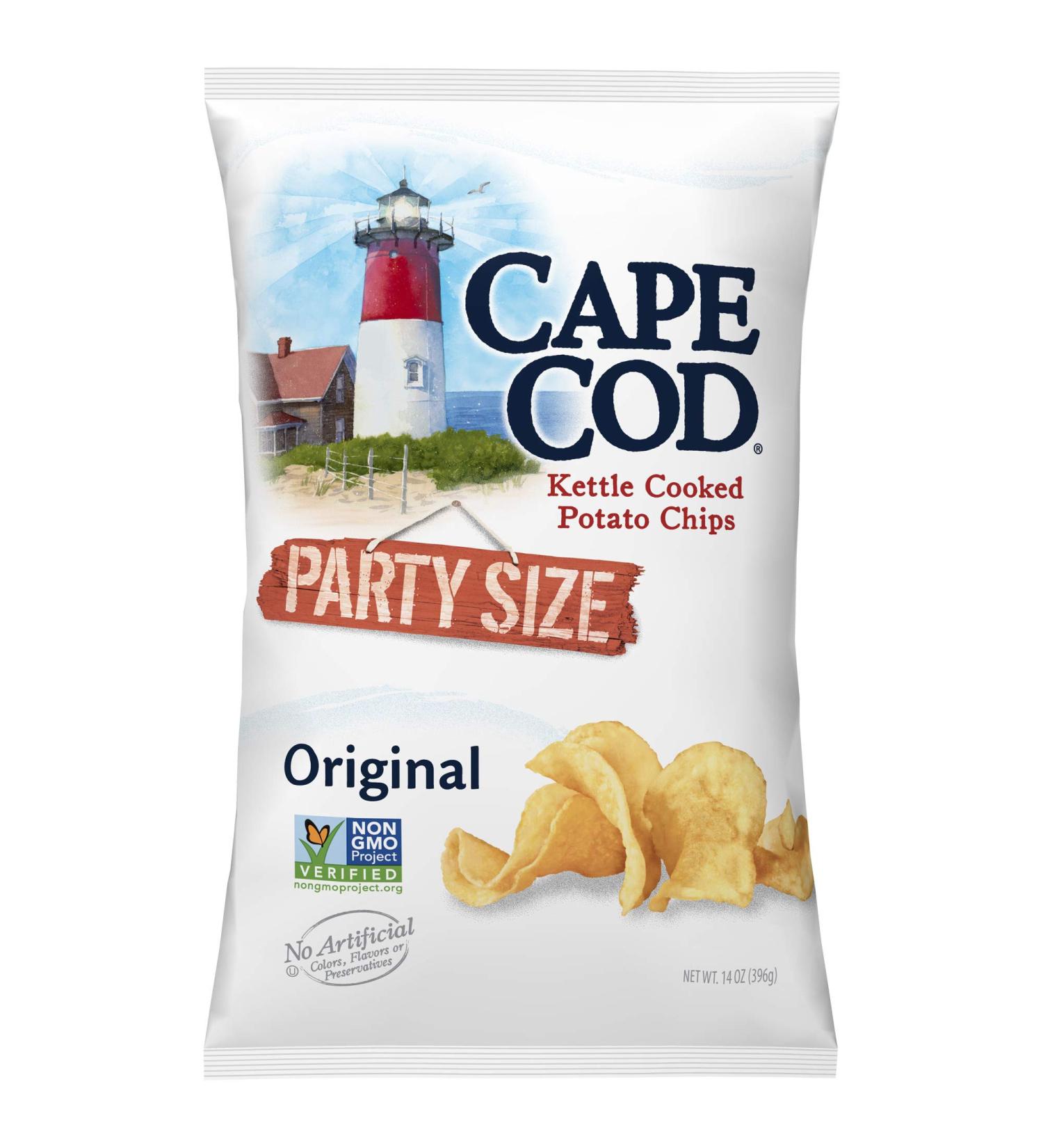 Original Cape Cod Kettle Cooked Potato Chips - 14oz Party Size Bag (Pack of 1) - Buy Online on GoSupps.com