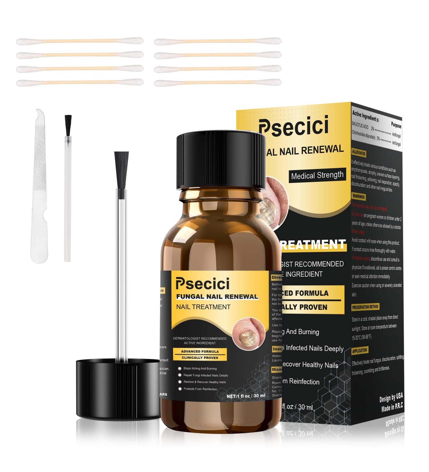 Extra Strength Toenail Treatment - Nail Treatment for Fungus & Discoloration (1 fl oz/30 ml) | Effective Toe Nail Solutions - Buy Online on GoSupps.com