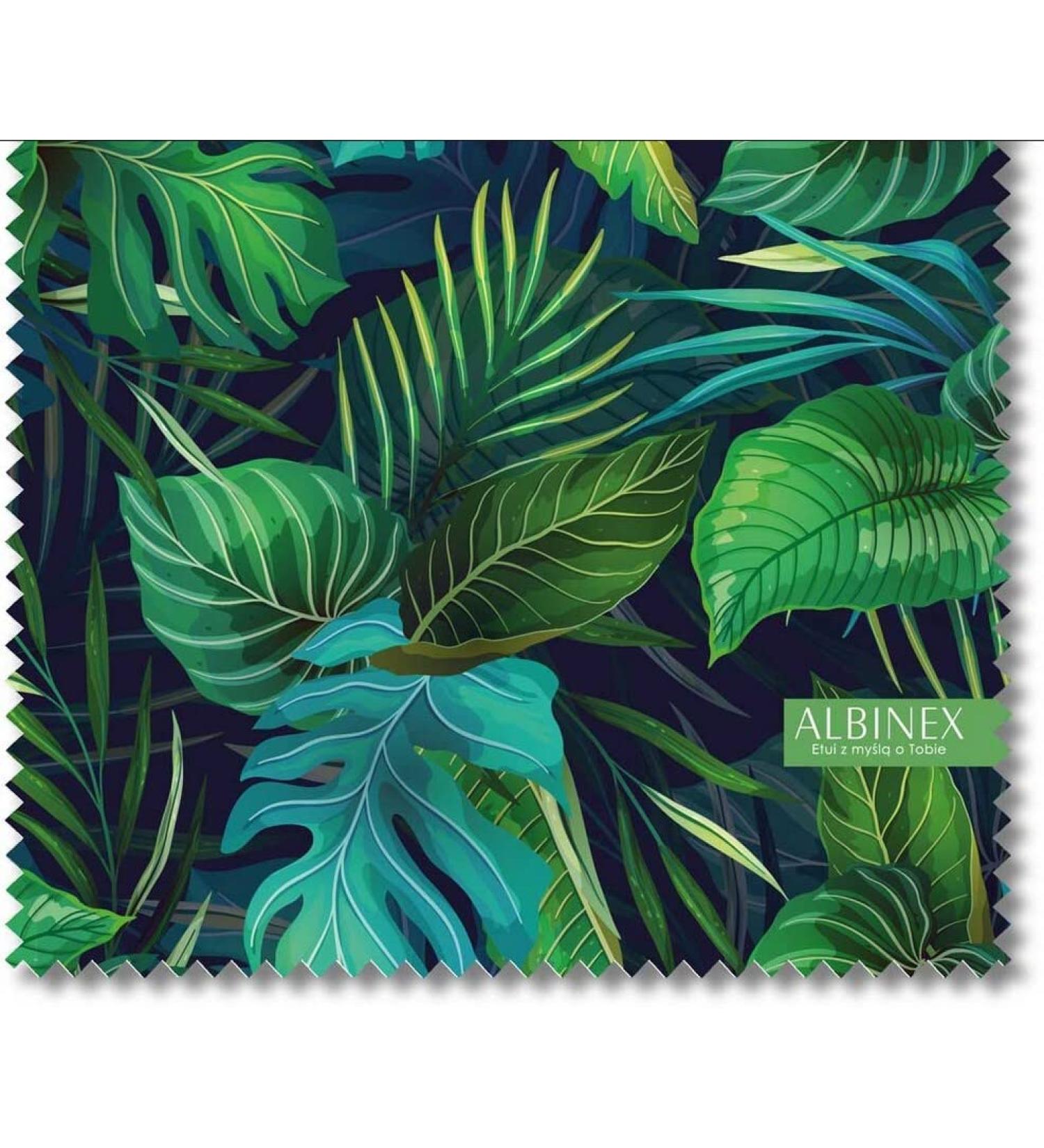 Beautiful microfiber glasses cleaning cloth 17.5 x 15.3 cm with rainforest leaf motif