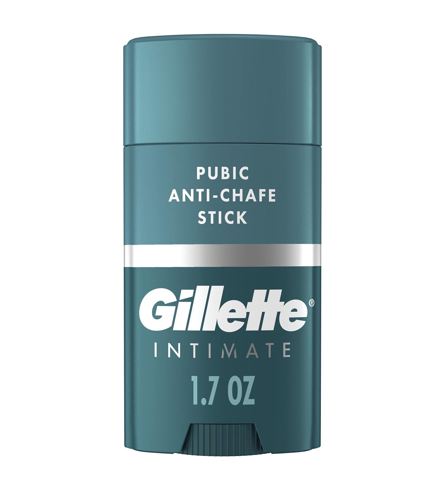 Gillette Intimate Pubic Anti-Chafe Stick for Men - Reduces Rubbing & Irritation - Dermatologist Tested - Buy Online on GoSupps.com