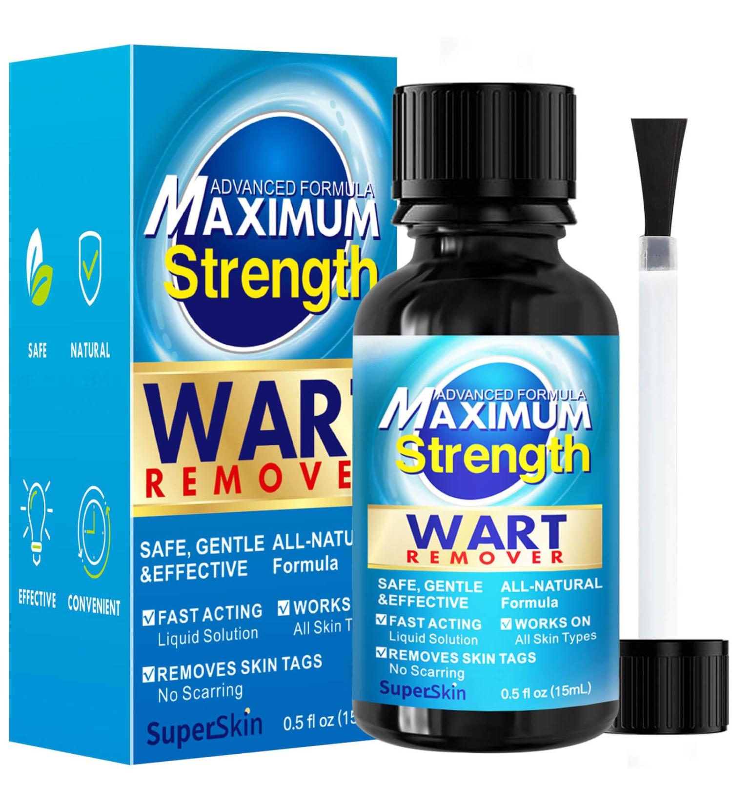 Fast Action Liquid Wart Gel - Maximum Strength Salicylic Acid Treatment for Warts Corns and Calluses - Fast-Acting Freeze Off Solution for All Wart Types - Buy Online on GoSupps.com