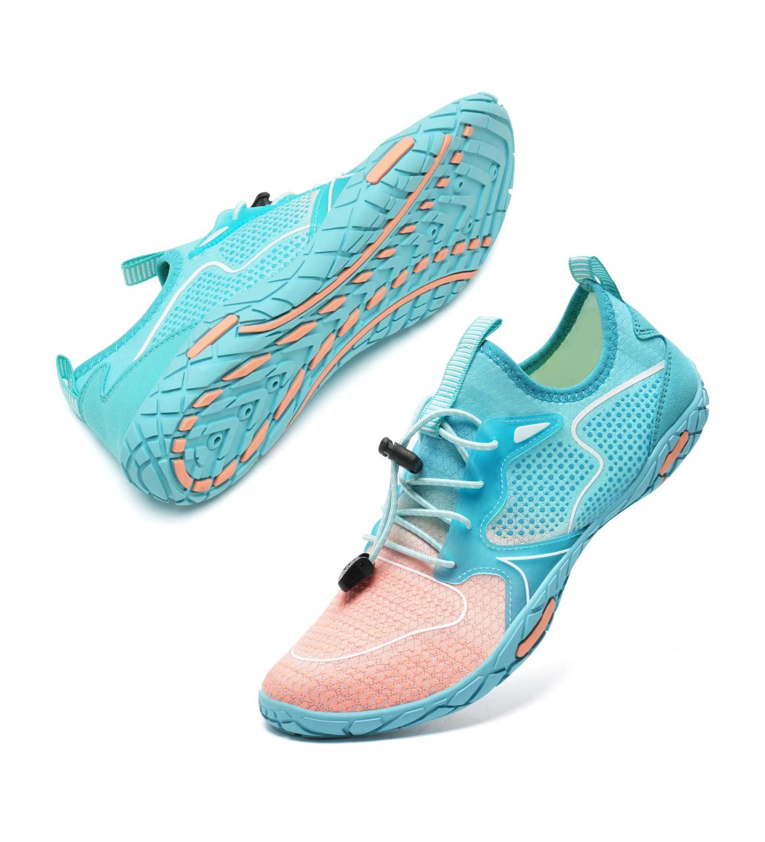 Bavarian Barefoot Water Shoes for Men & Women - Pink & Blue Beach Surfing Diving & Gymnastics Footwear (39 EU) - Buy Online on GoSupps.com
