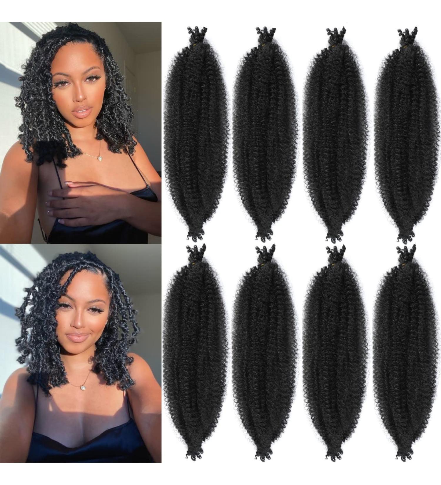8 Packs Pre-Separated Springy Afro Twist Hair 18 Inch 1B - Synthetic Marley Twist Braiding Hair - Buy Online on GoSupps.com