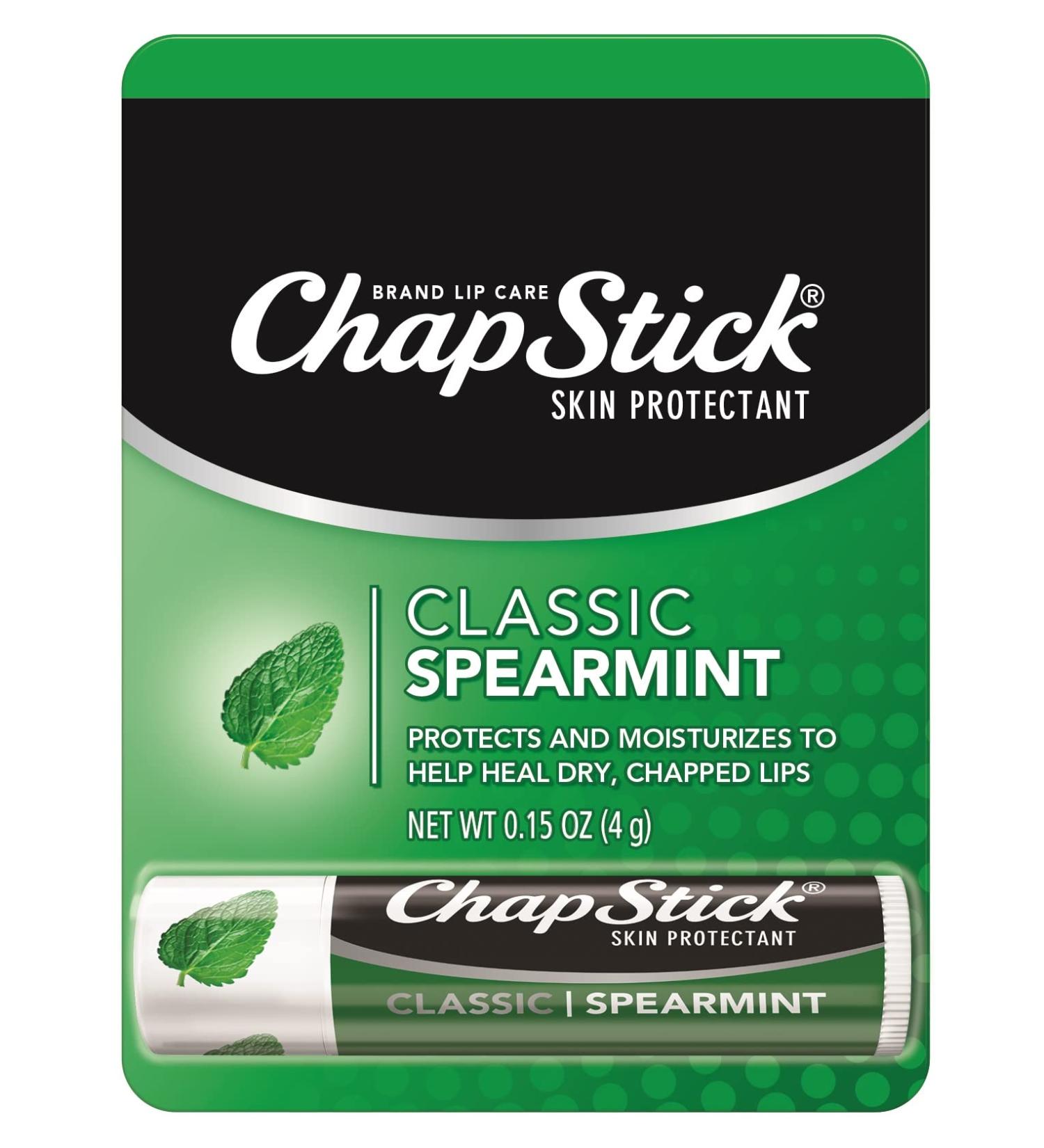 Chapstick Classic Spearmint Lip Care - Skin Protectant 0.15 oz (4 g) - Buy Online on GoSupps.com