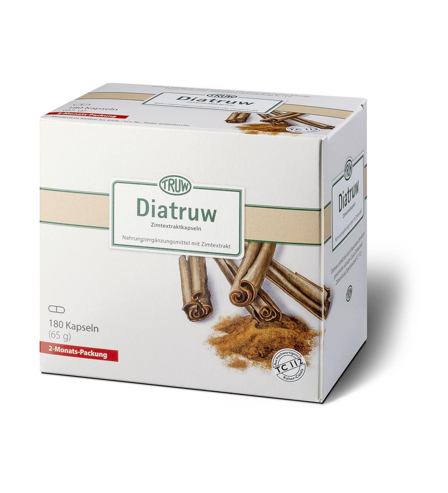 Diatruw Cinnamon Capsules - Premium Cassia Cinnamon Extract Supplement 180 Count | Boost Your Health & Wellness - Buy Online on GoSupps.com
