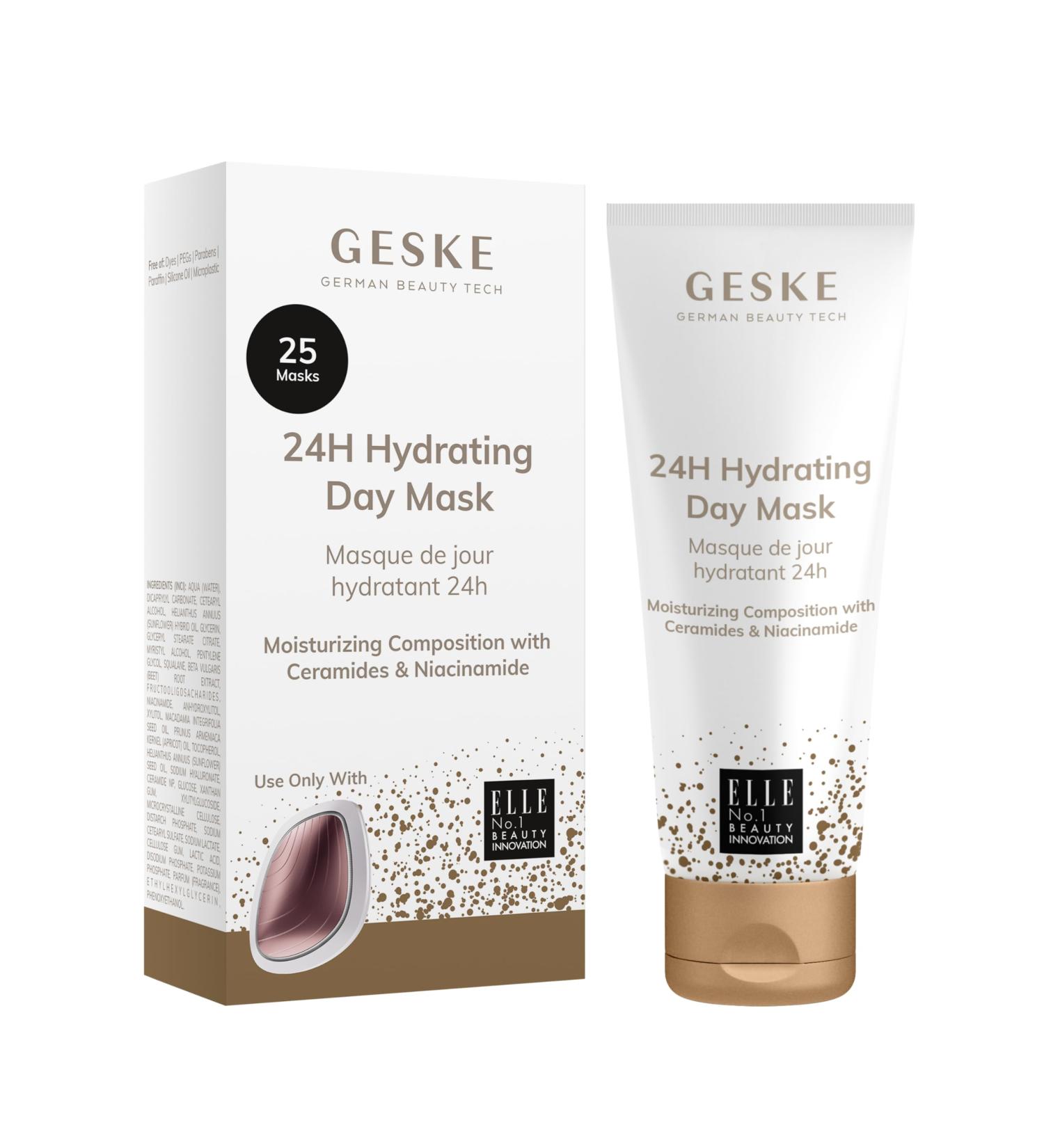 GESKE 24H Hydrating Day Mask | Use with our Sonic Warm & Cool Mask | Face Mask with Ceramides & Niacinamide | Hydrating Formula | For Normal to Dry Skin | Vegan & Cruelty-free