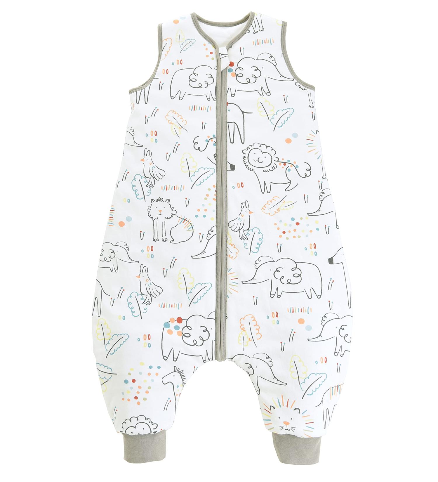 Chilsuessy Toddler Sleeping Bag with Feet | CPC Certified 2.5 Tog Baby Sleep Sack | Happy Zoo Design | 70cm/6-18 Months - Buy Online on GoSupps.com