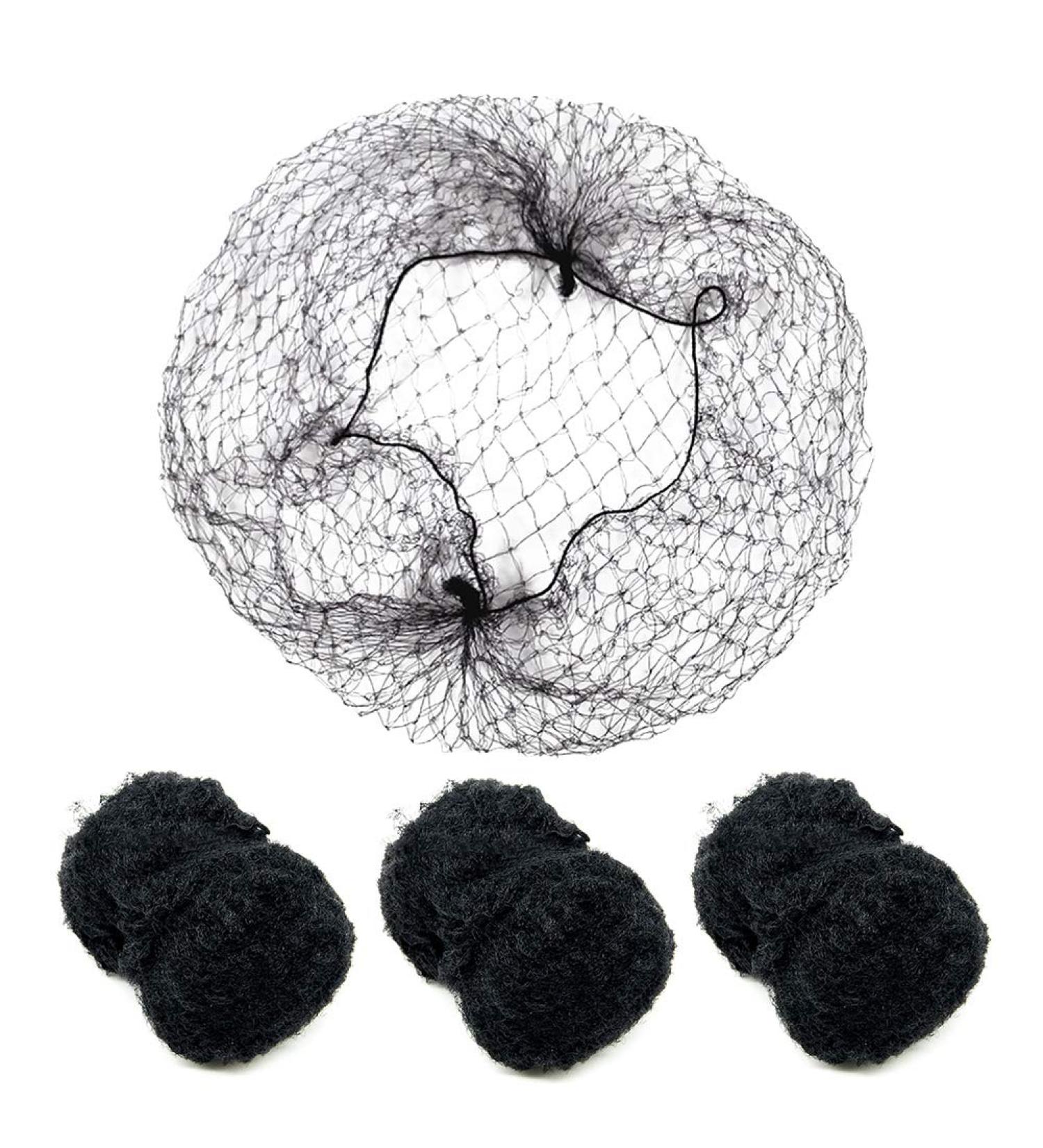 Pack of 100 Invisible Elastic Hair Nets - 20 for Wig & Hair Fixation - Black - Ideal for Ladies' Knot Making - Buy Online on GoSupps.com