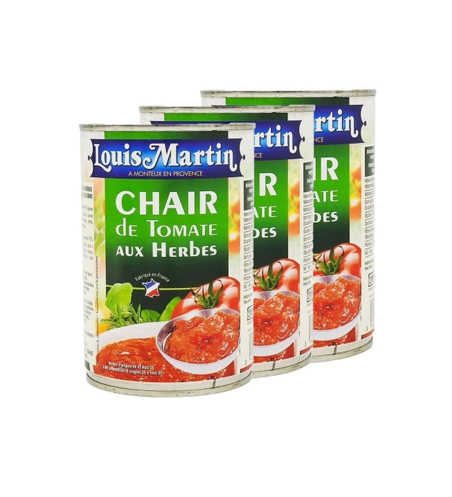 Louis Martin Pack of 3x Tomato Pulp with Herbs de Provence - Louis Martin - 400g box