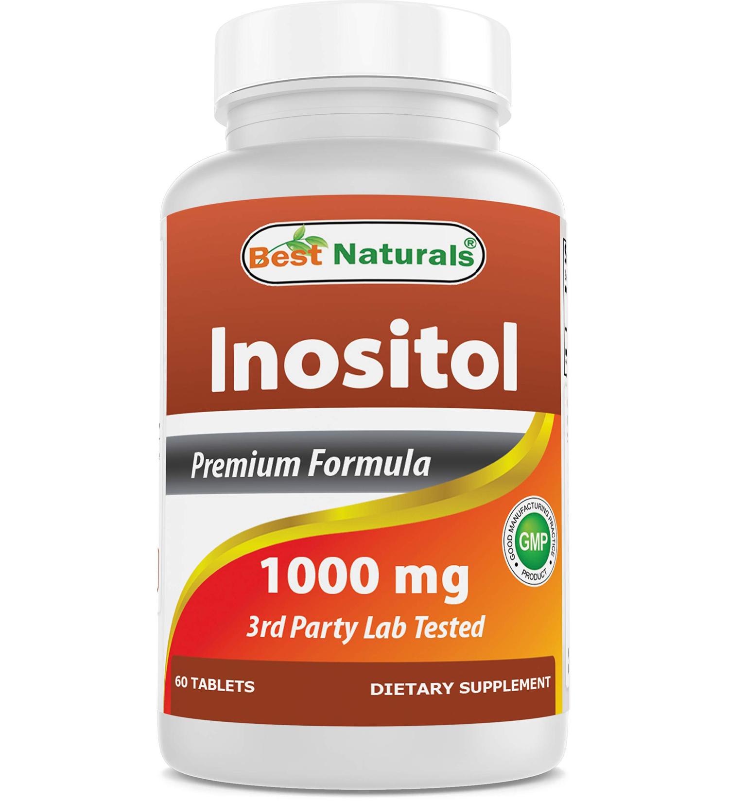 Best Naturals Inositol 1000mg - 60 Tablets | Natural Mood Support - Buy Online on GoSupps.com