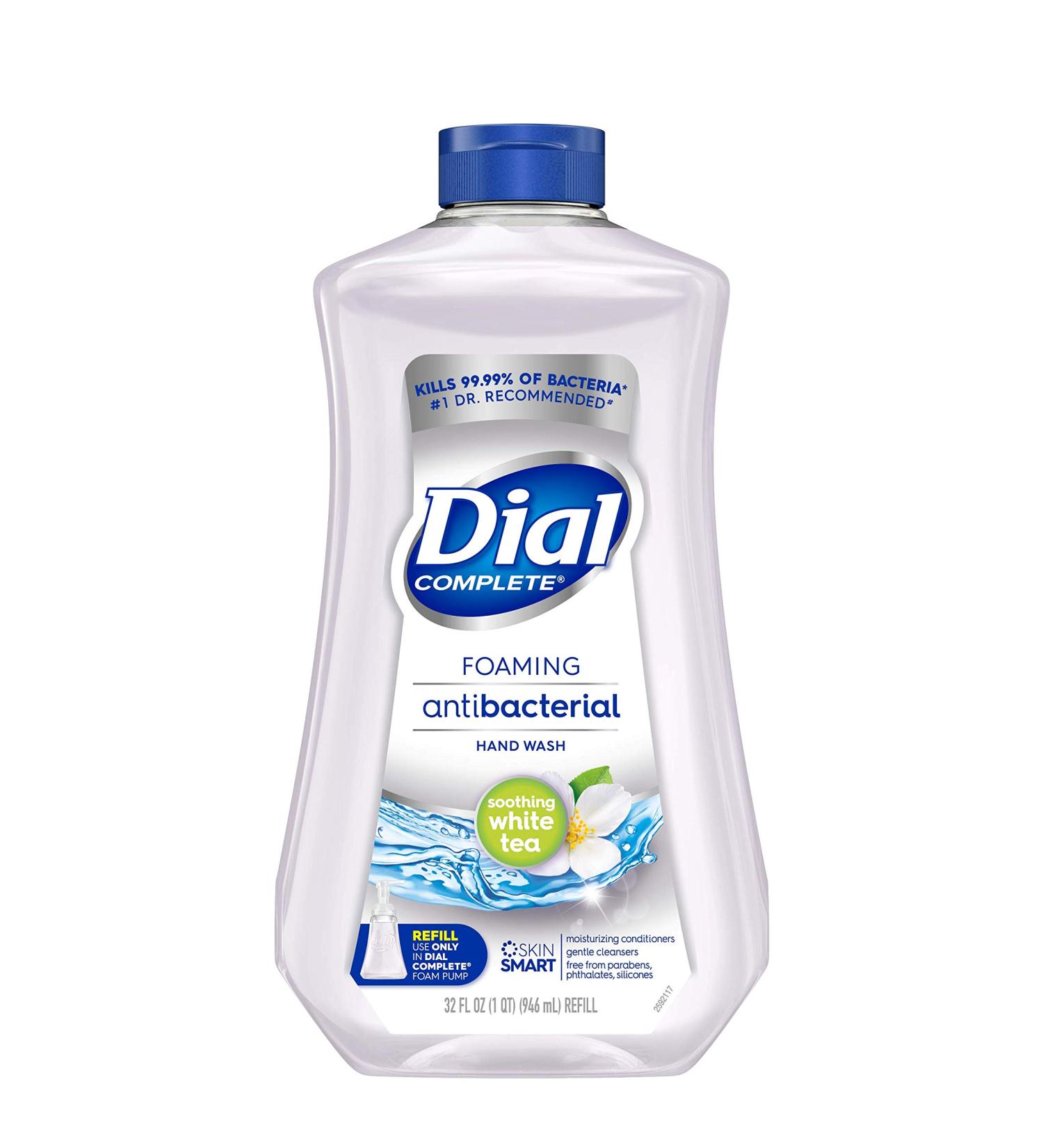 Dial Complete Antibacterial Foaming Hand Wash Refill, Soothing White Tea - 32 fl oz - Buy Online on GoSupps.com