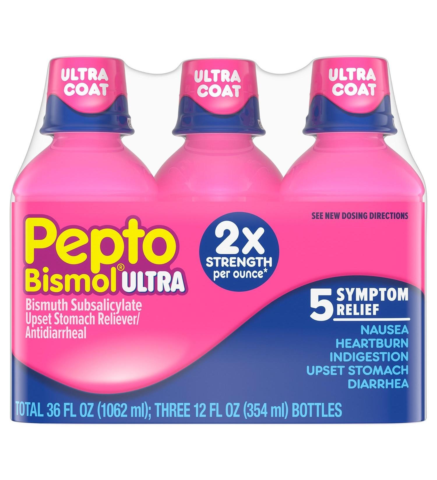 Pepto Bismol Ultra Strength, Original Flavor, Triple Pack 36 oz. each. (pack of 2) A1
