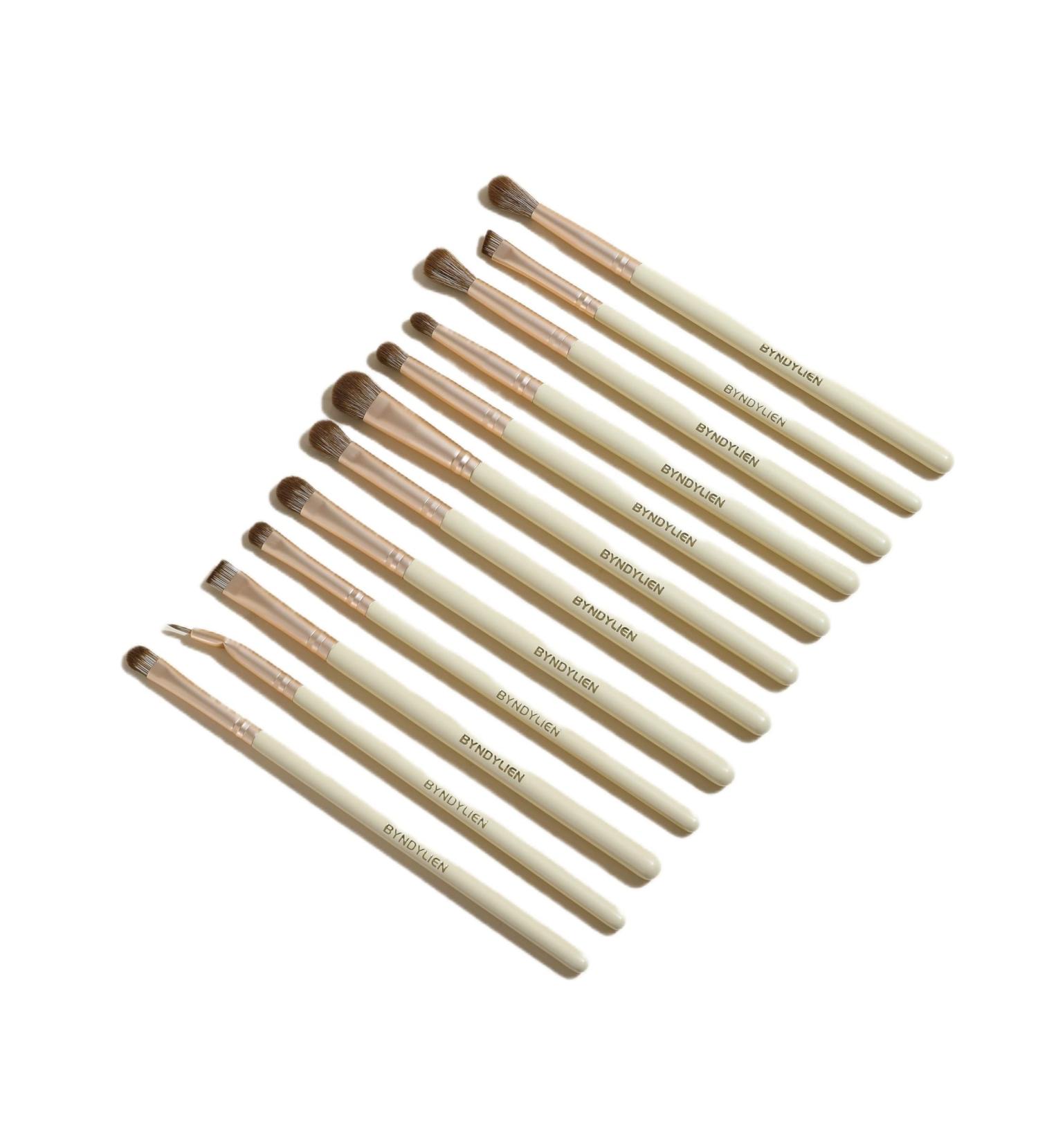 12-Piece Eyeshadow Brush Set - Soft Synthetic Fiber Makeup Brushes for Concealer Eyeliner & Eyebrows - Perfect for Flawless Eye Looks - International Shipping Available - Buy Online on GoSupps.com