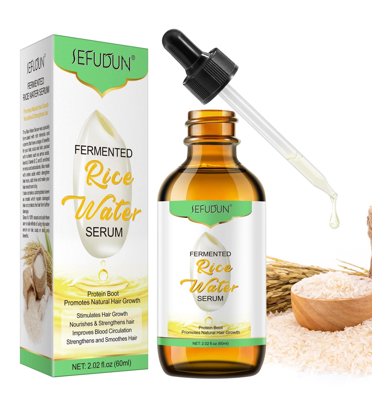 Rice Essential Oil for Hair Growth - 100% Pure Natural Serum for Thin, Damaged Hair - Men & Women - All Hair Types - Buy Online on GoSupps.com
