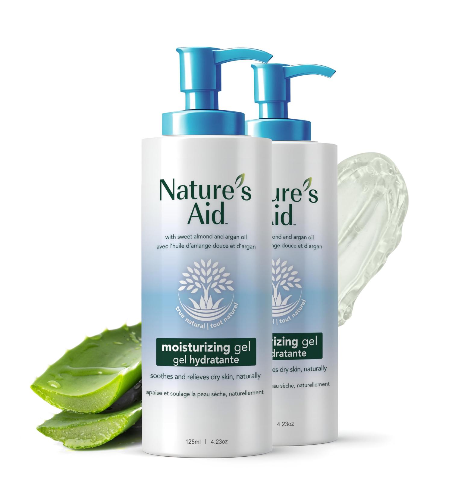 Nature's Aid Moisturizing Skin Gel: After Sun Care Aloe Vera Gel Extract. Cooling Hydrating Absorbs Quickly - Sunburn Relief. True Natural Skin Therapy with A Boost of Hydration. Multipurpose Skincare (125ml x 2 pack) - Buy Online on GoSupps.com