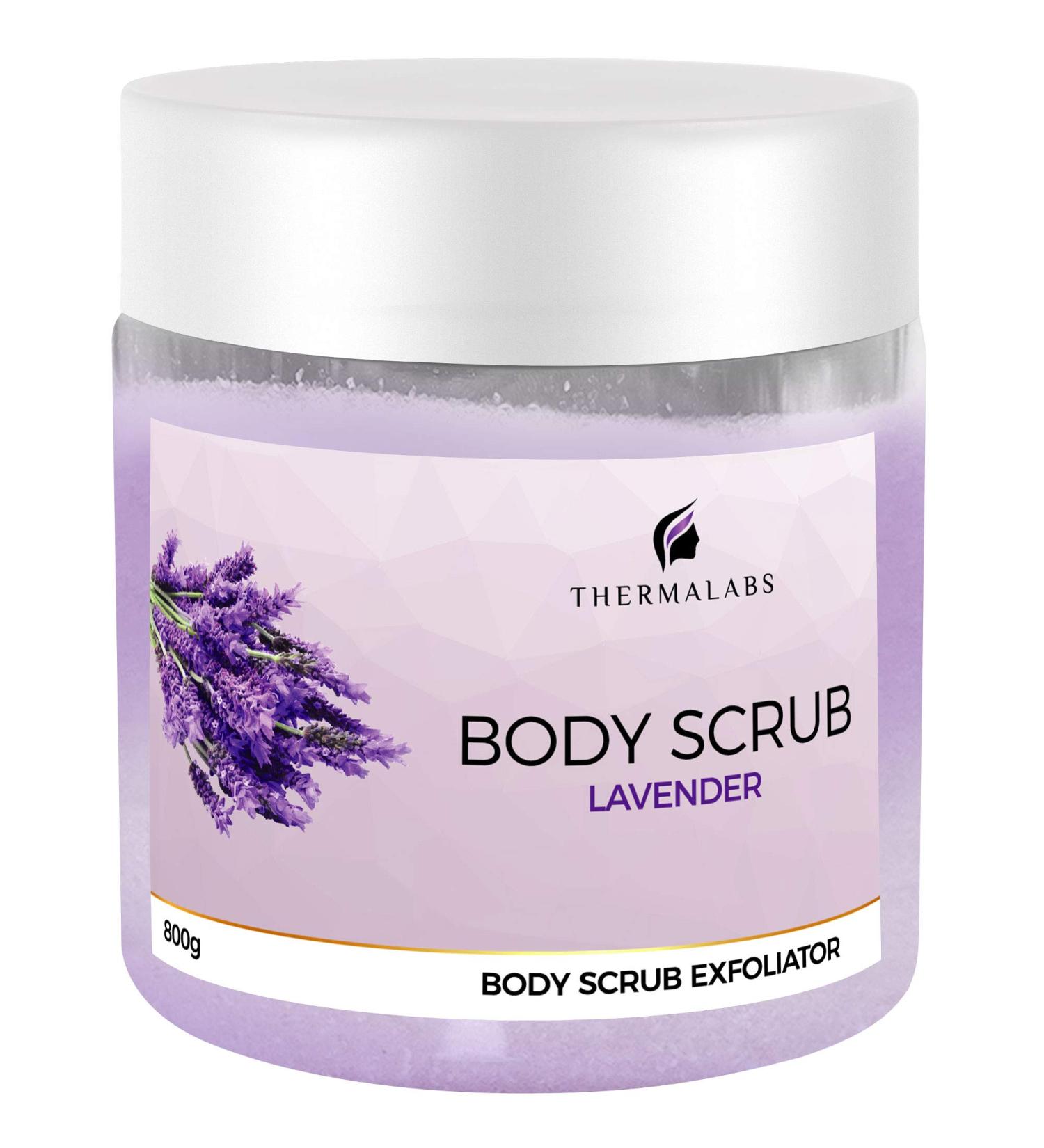 Buy Lavender Body Scrub - 28 Oz Dead Sea Salt Exfoliator for Acne & Ingrown Hairs | Natural & Organic Skincare for Men & Women - Buy Online on GoSupps.com