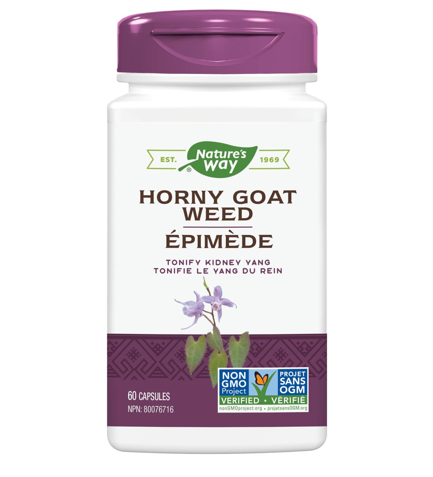 Nature s Way Horny Goat Weed Aphrodisiac with Horny Goat Weed Non-GMO - 60 Vegetarian Capsules - Buy Online on GoSupps.com