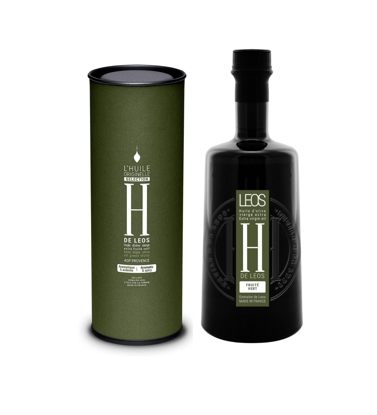  leos LEOS - H DE leos Extra Virgin Olive Oil - Green Fruity - Multimedallized - with Case - Provence - Made in France (500ml) - Buy Online on GoSupps.com