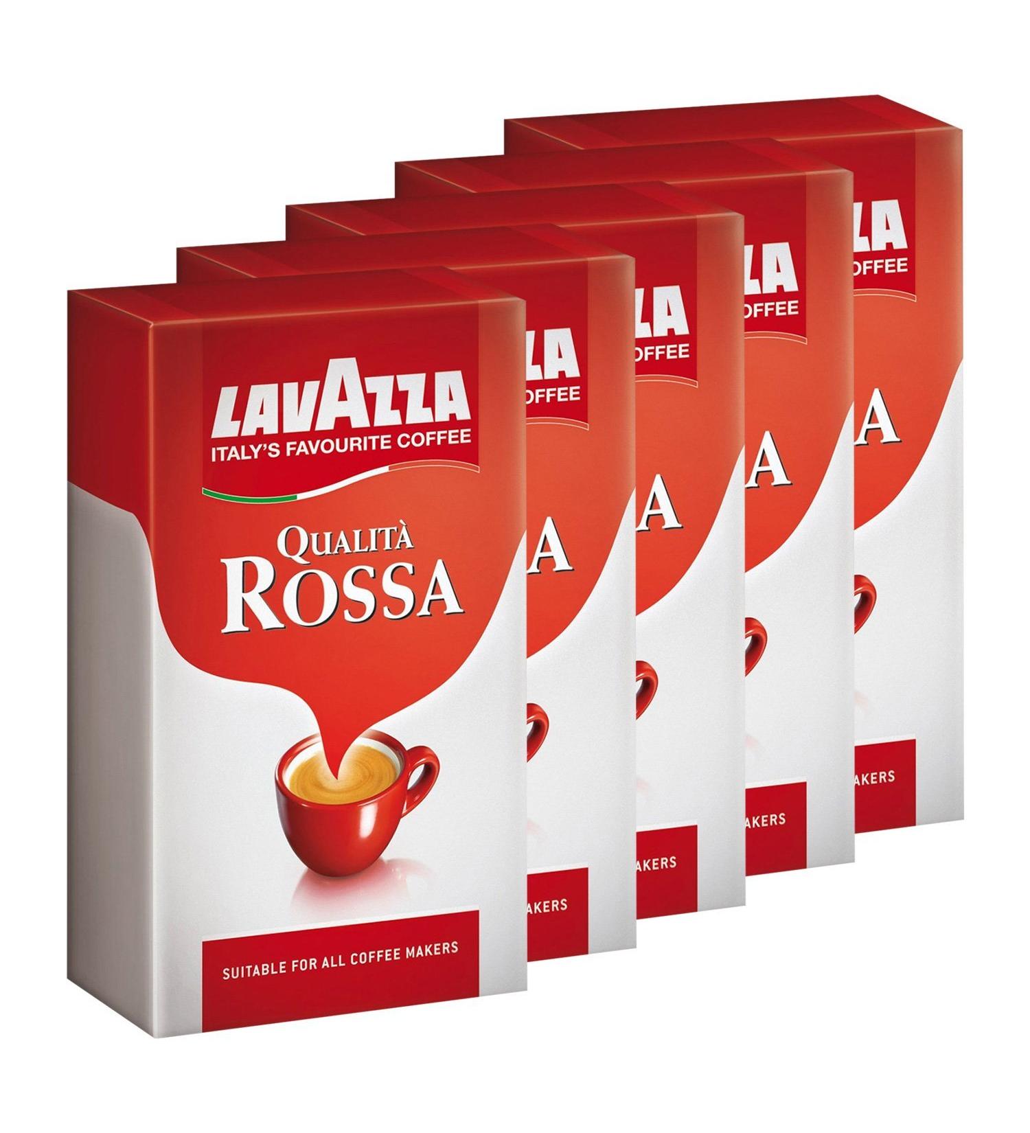  Lavazza Lavazza Caf Qualit ROSSA ground bean coffee (5 x 500 g) - Buy Online on GoSupps.com