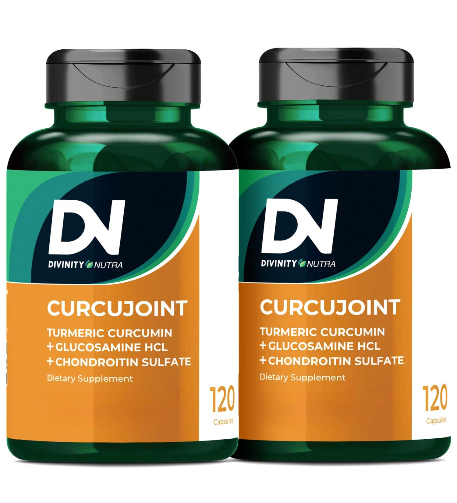 Divinity Nutra 2 Packs Turmeric Curcumin with Black Pepper | Turmeric Complex Herbal Supplement 1425mg | Non-GMO Gluten Free | 240 Capsules 120 Day Supply Made in USA - Buy Online on GoSupps.com